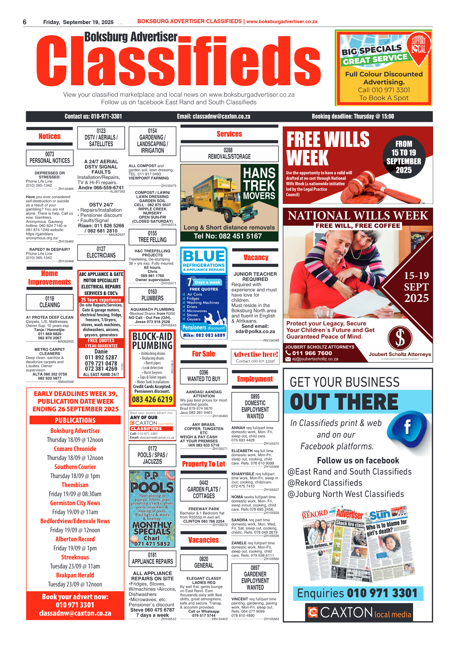 Boksburg Advertiser 19 September 2025 page 8