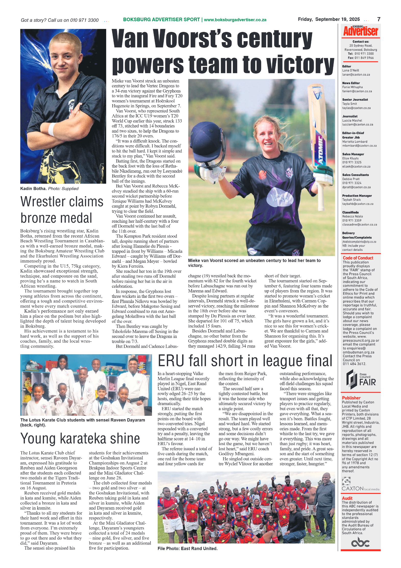 Boksburg Advertiser 19 September 2025 page 9