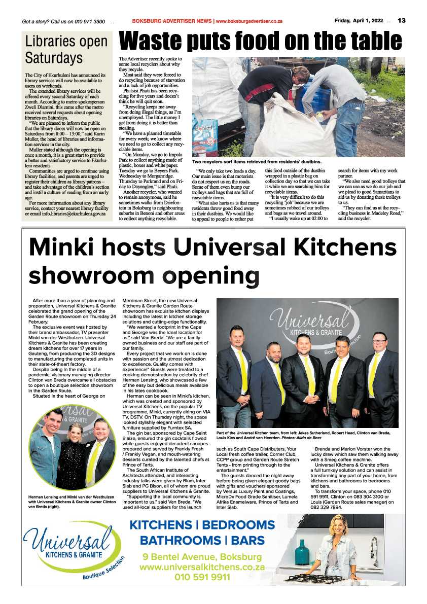 Boksburg Advertiser 1 April 2022 page 13