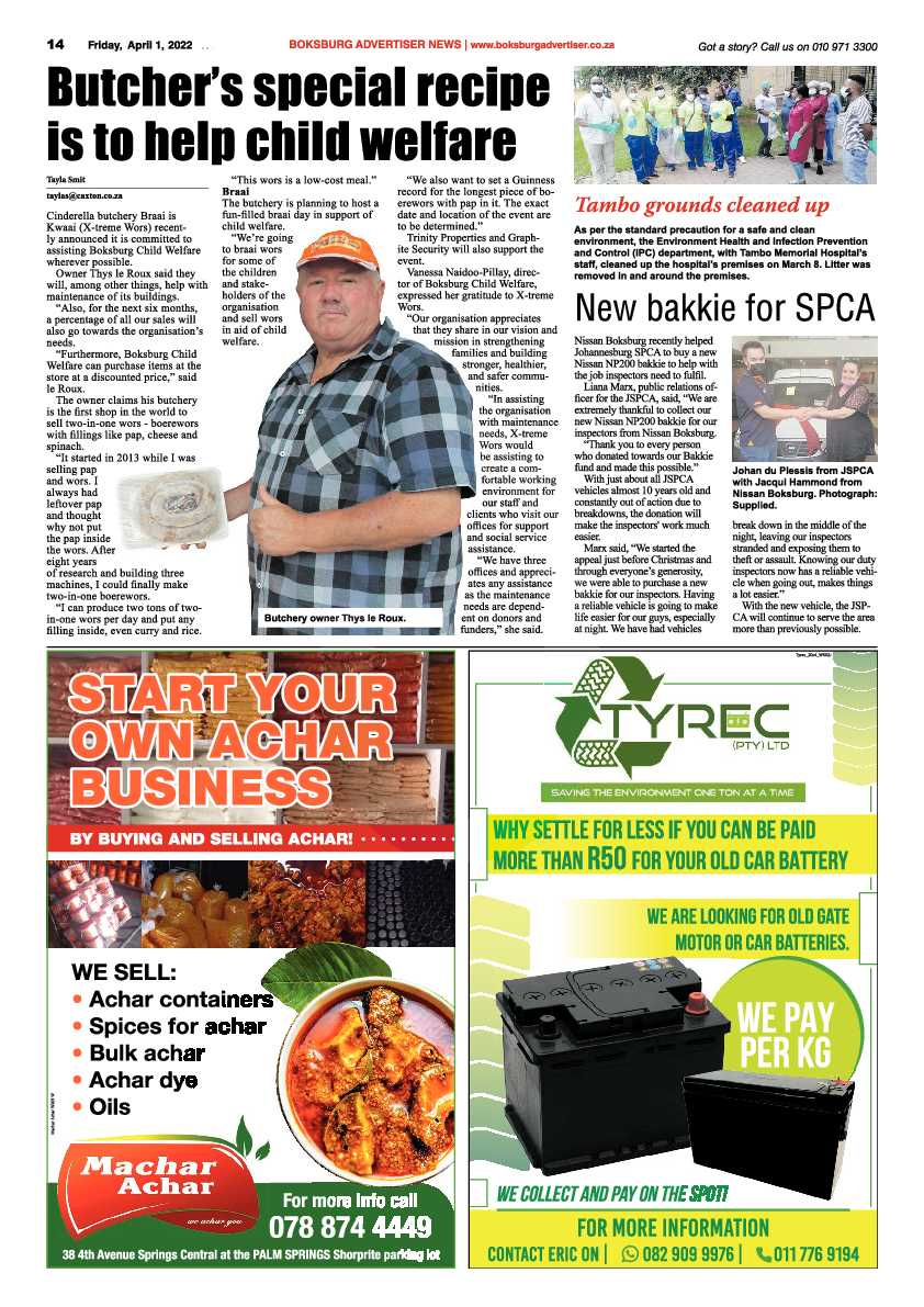 Boksburg Advertiser 1 April 2022 page 14