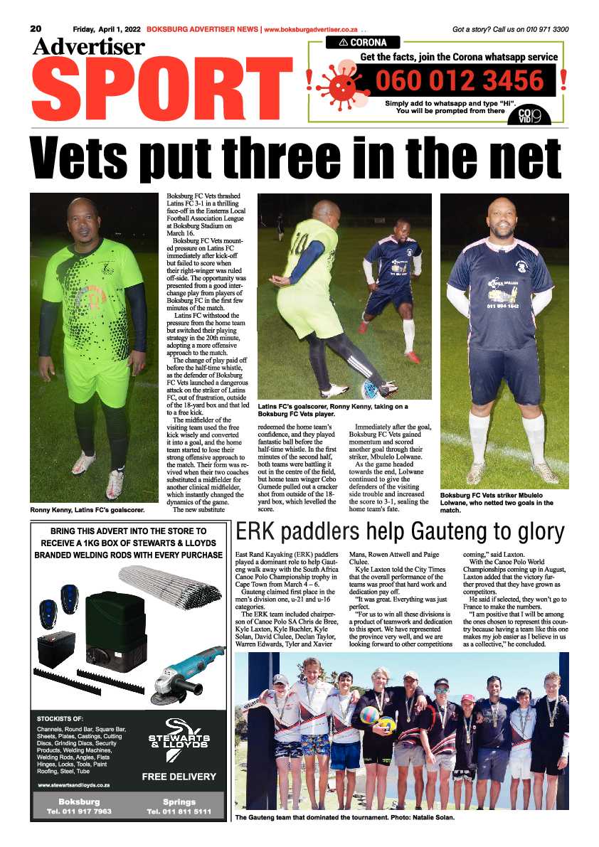 Boksburg Advertiser 1 April 2022 page 20
