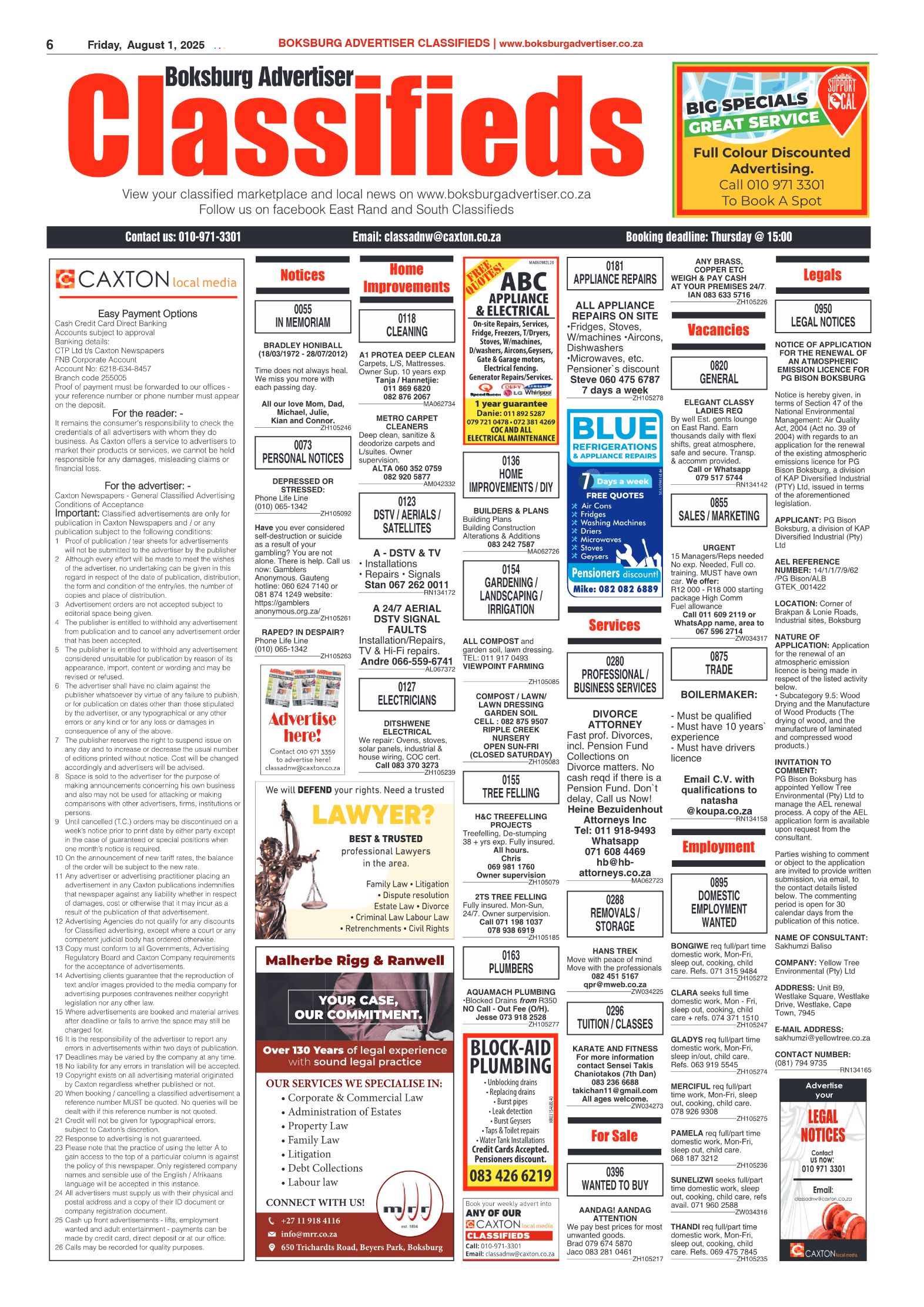 Boksburg Advertiser 1 August 2025 page 14
