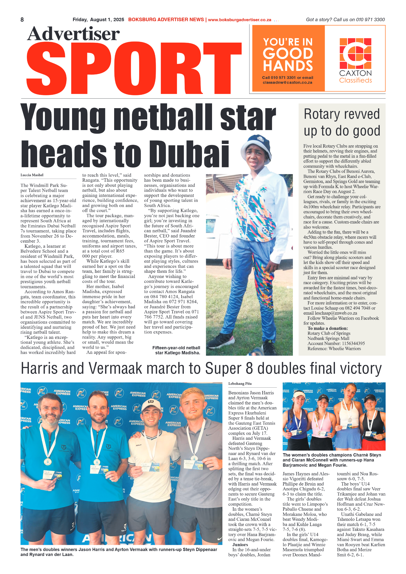 Boksburg Advertiser 1 August 2025 page 16