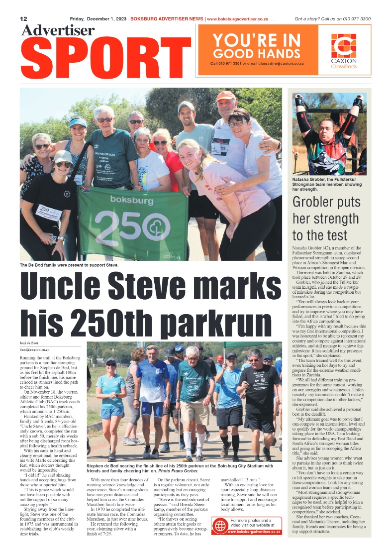 Boksburg Advertiser 1 December 2023 page 12