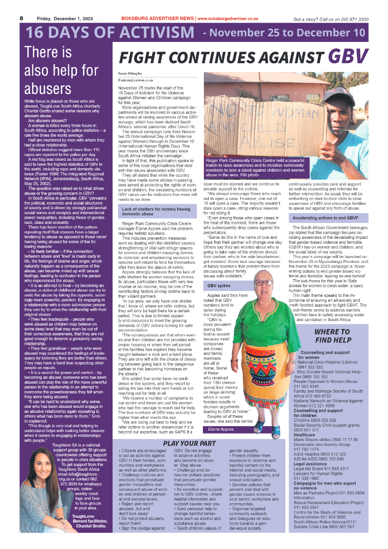 Boksburg Advertiser 1 December 2023 page 8