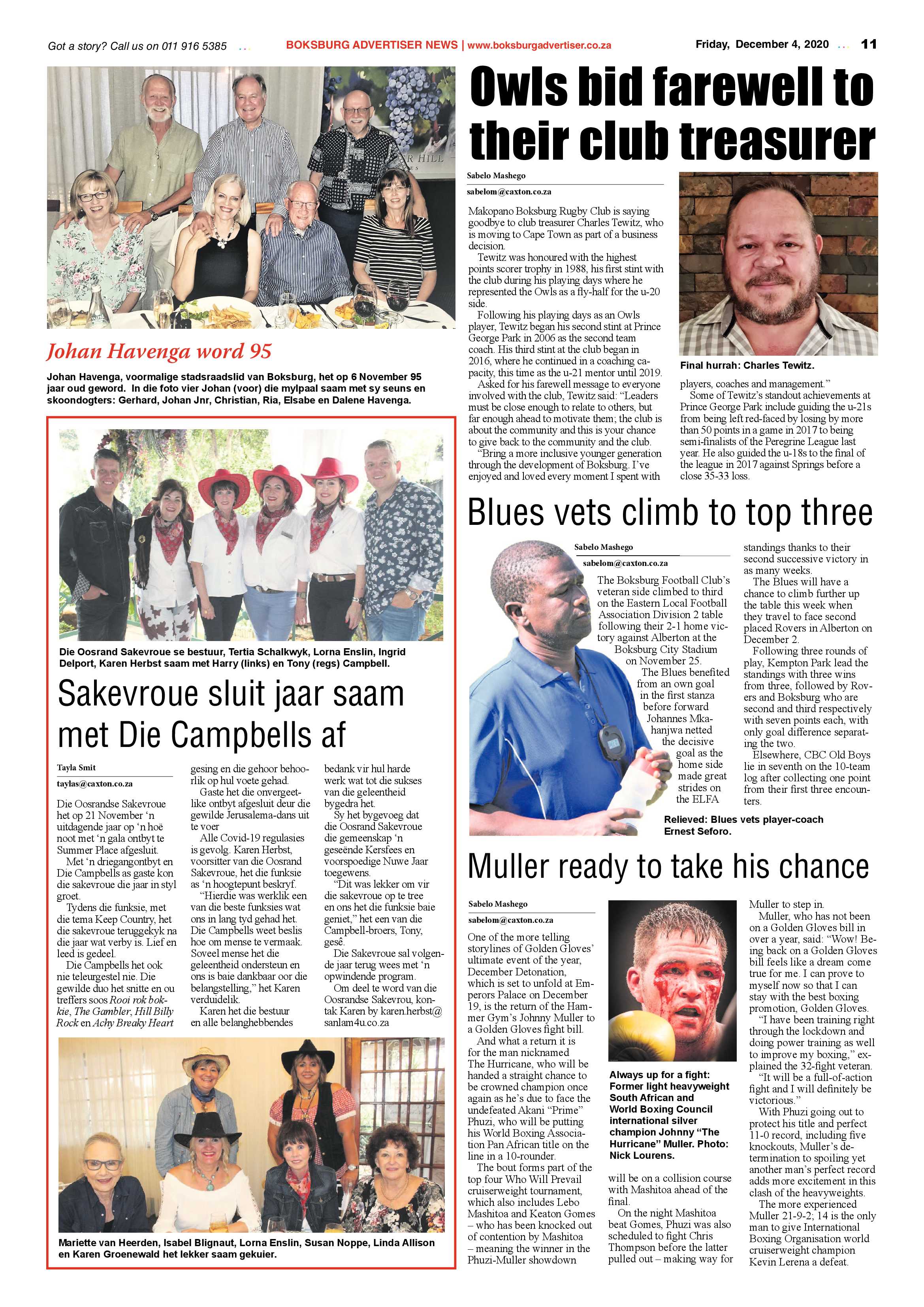 Boksburg Advertiser 1 December  2020 page 11