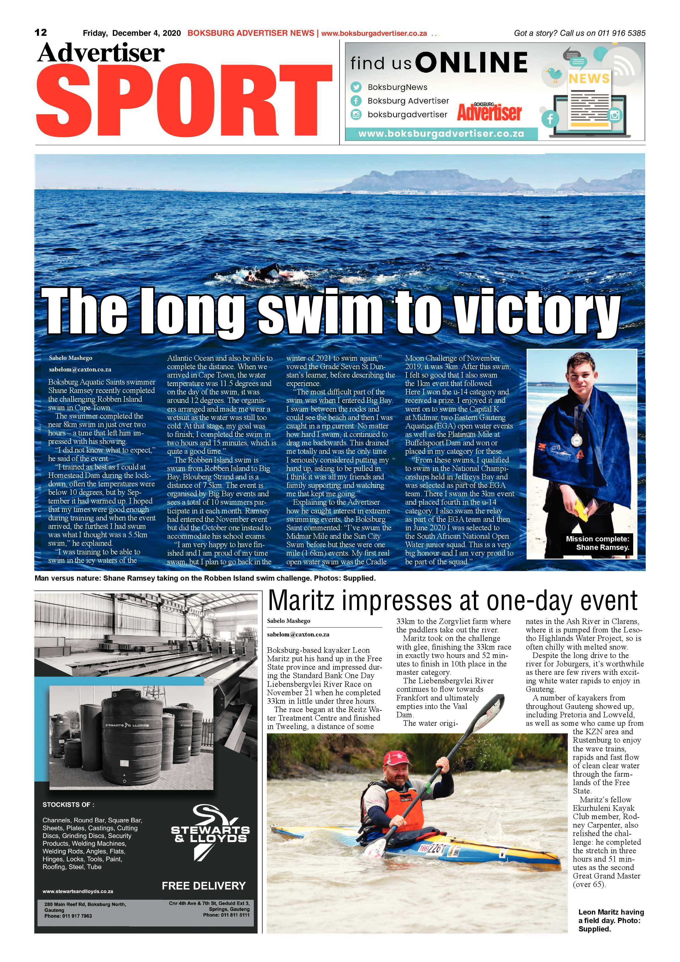 Boksburg Advertiser 1 December  2020 page 12