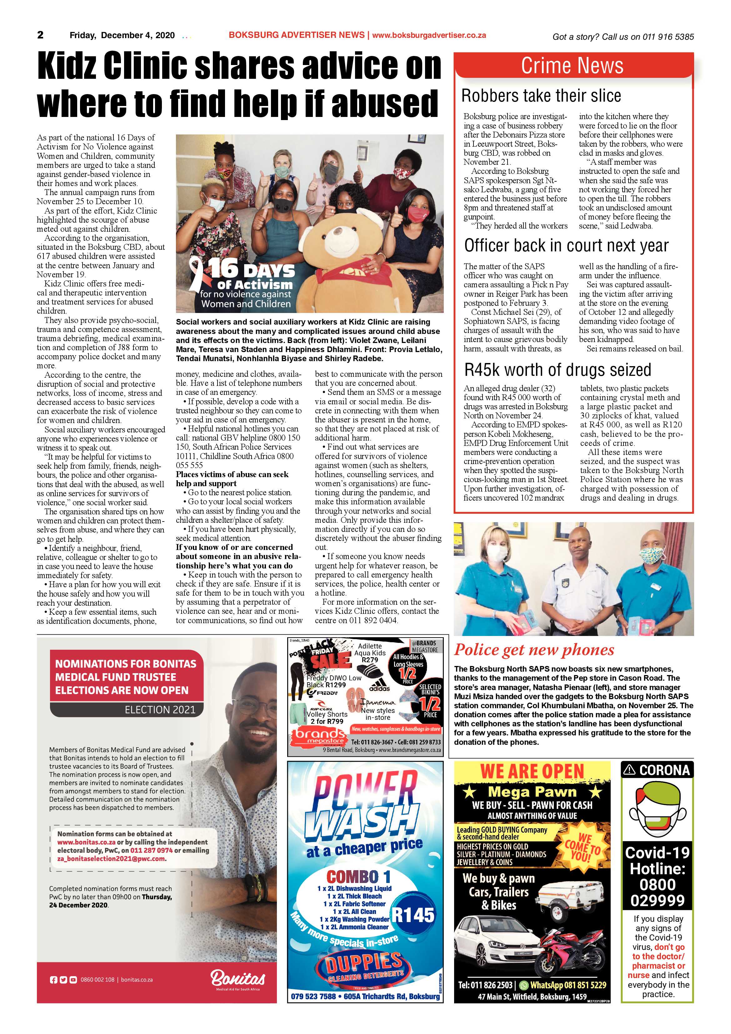 Boksburg Advertiser 1 December  2020 page 2