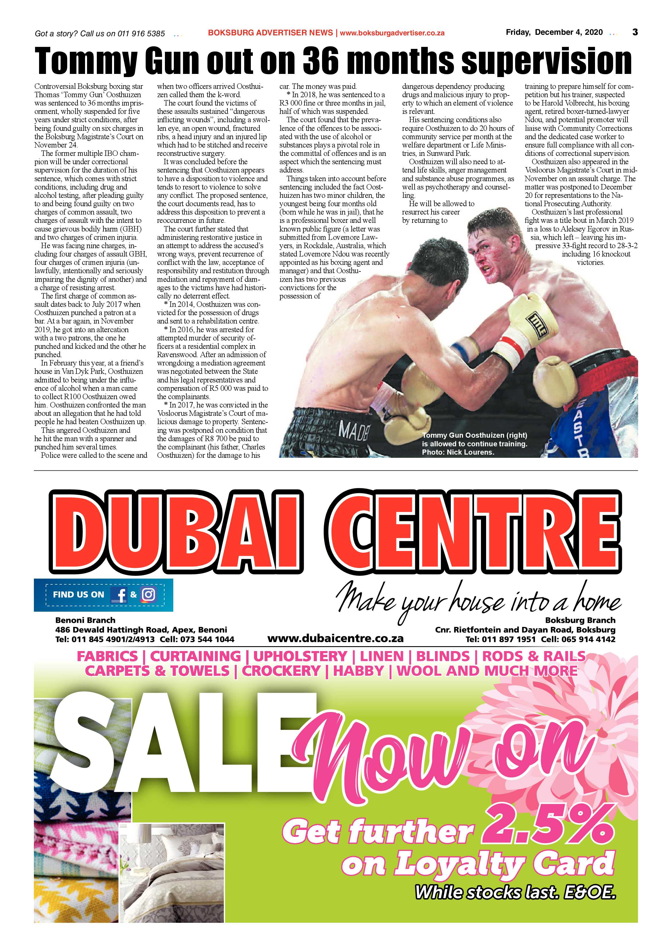 Boksburg Advertiser 1 December  2020 page 3