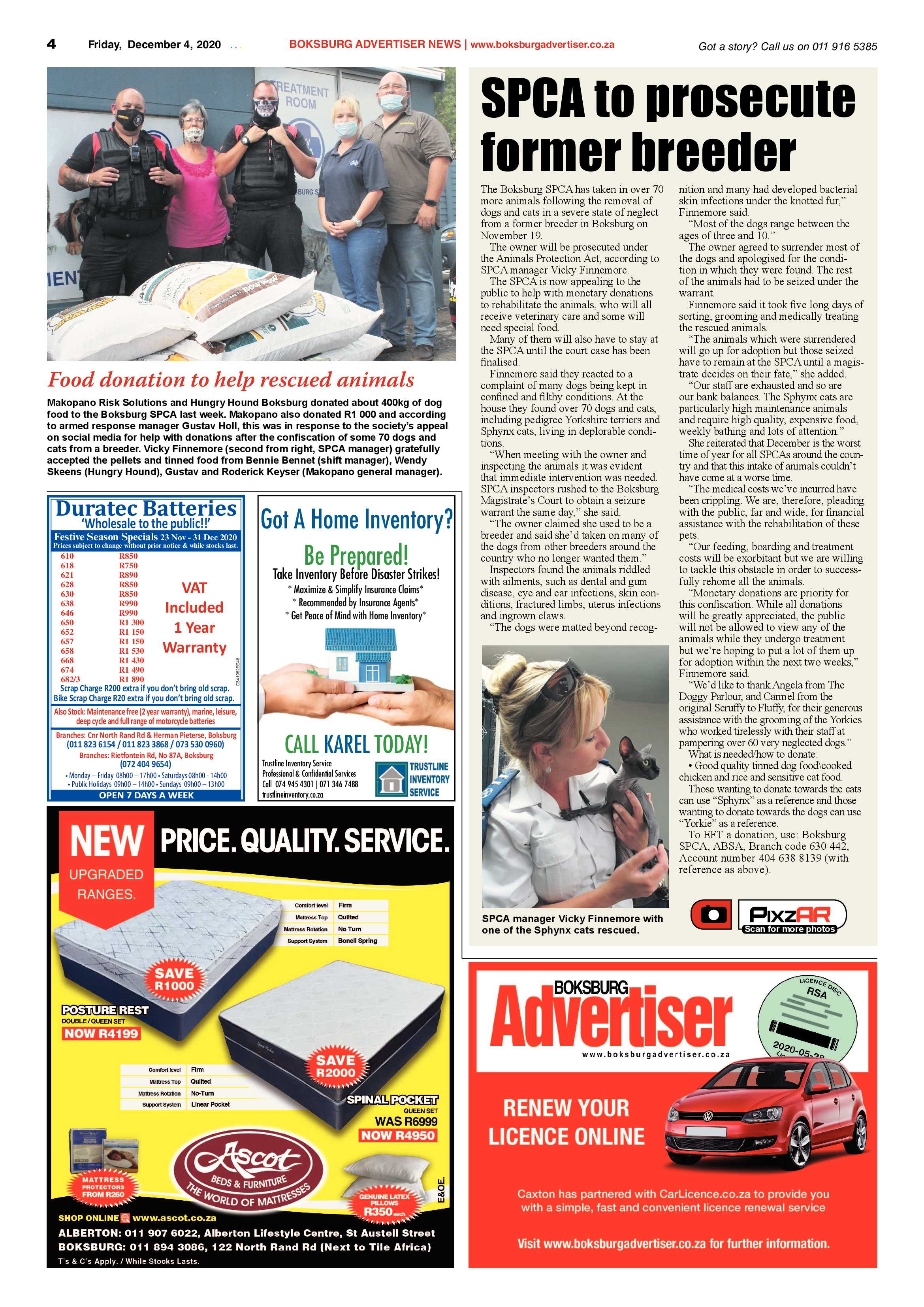 Boksburg Advertiser 1 December  2020 page 4