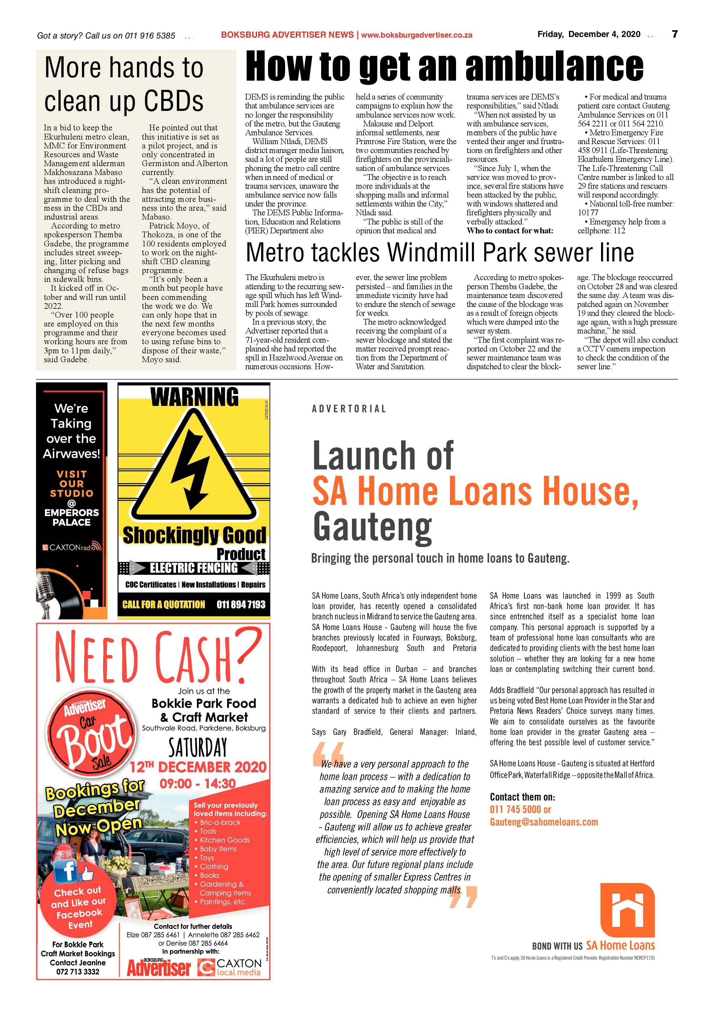 Boksburg Advertiser 1 December  2020 page 7