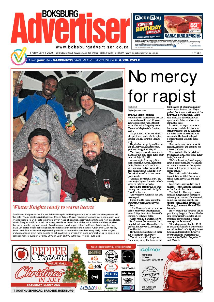 Boksburg Advertiser 1 July 2022 page 1