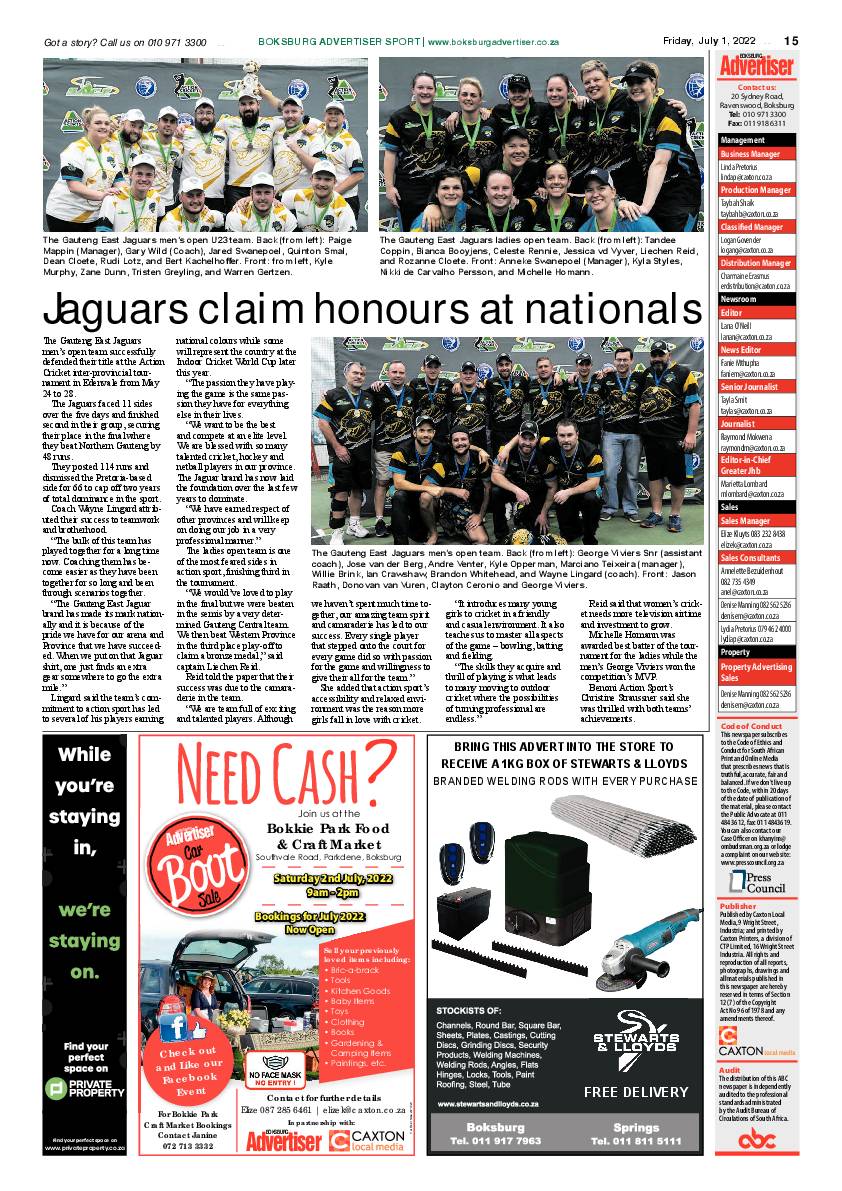 Boksburg Advertiser 1 July 2022 page 15