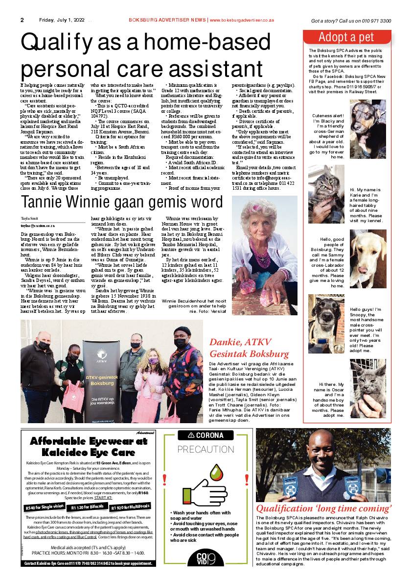 Boksburg Advertiser 1 July 2022 page 2