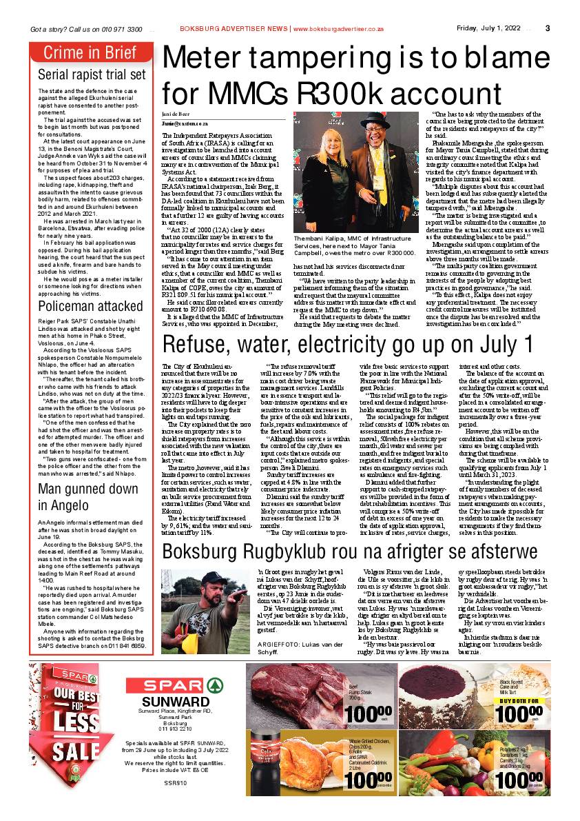 Boksburg Advertiser 1 July 2022 page 3