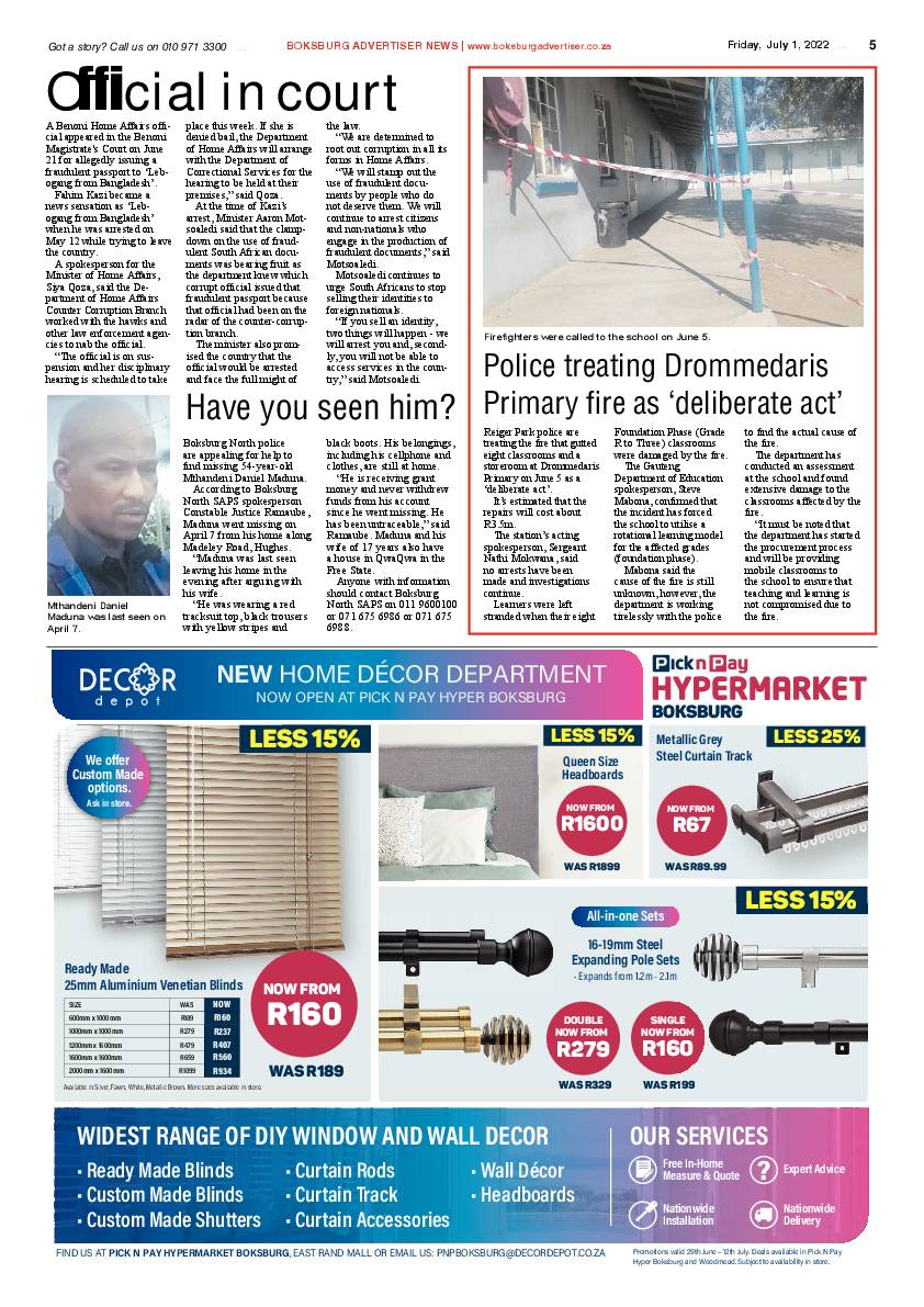 Boksburg Advertiser 1 July 2022 page 5