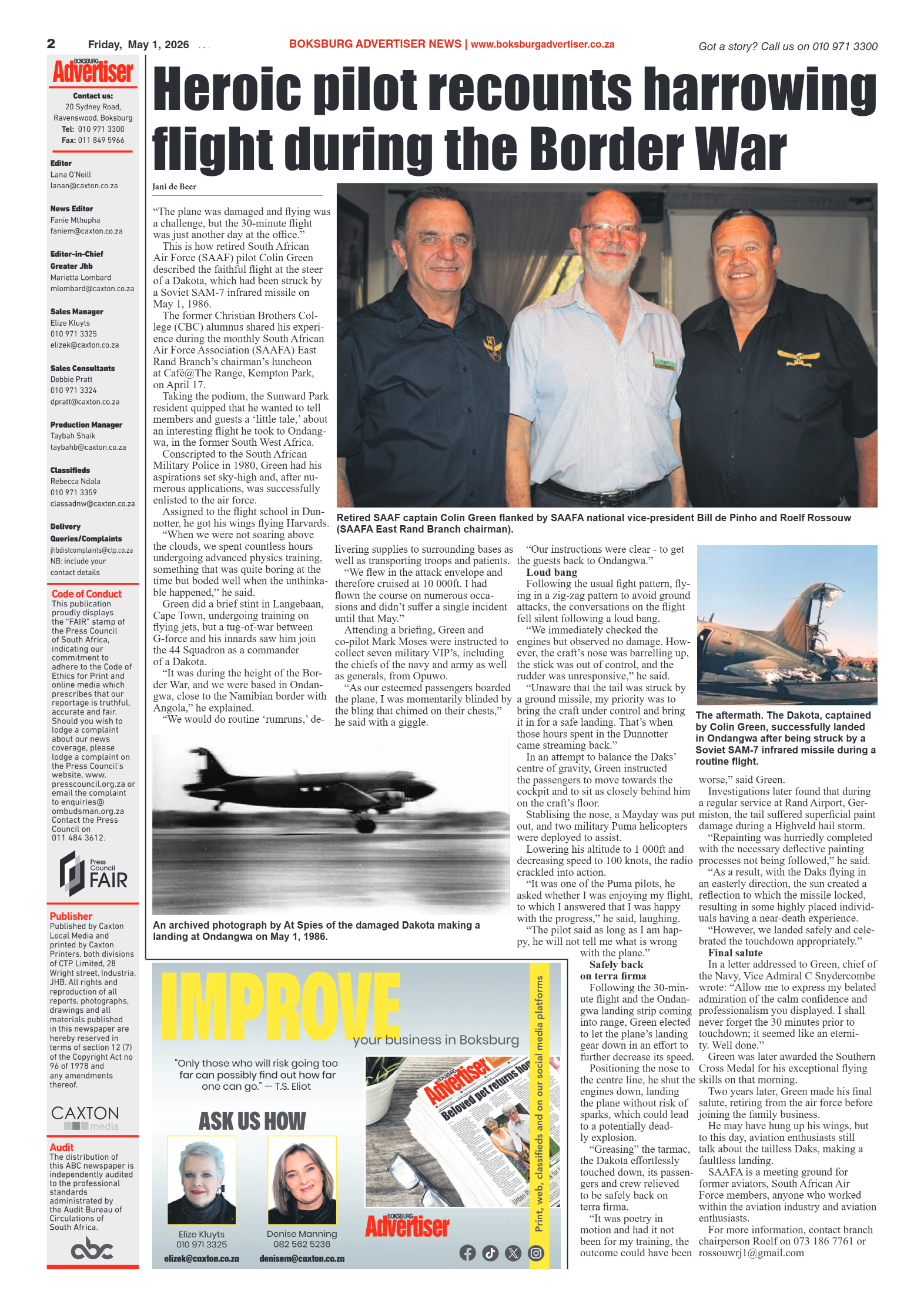 Boksburg Advertiser 1 May 2026 page 2