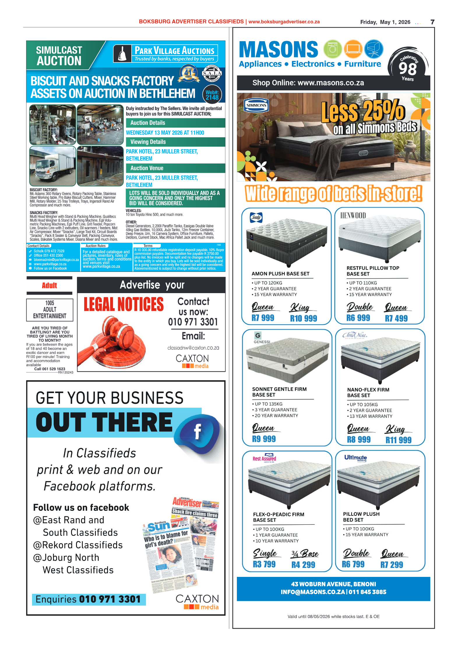 Boksburg Advertiser 1 May 2026 page 7