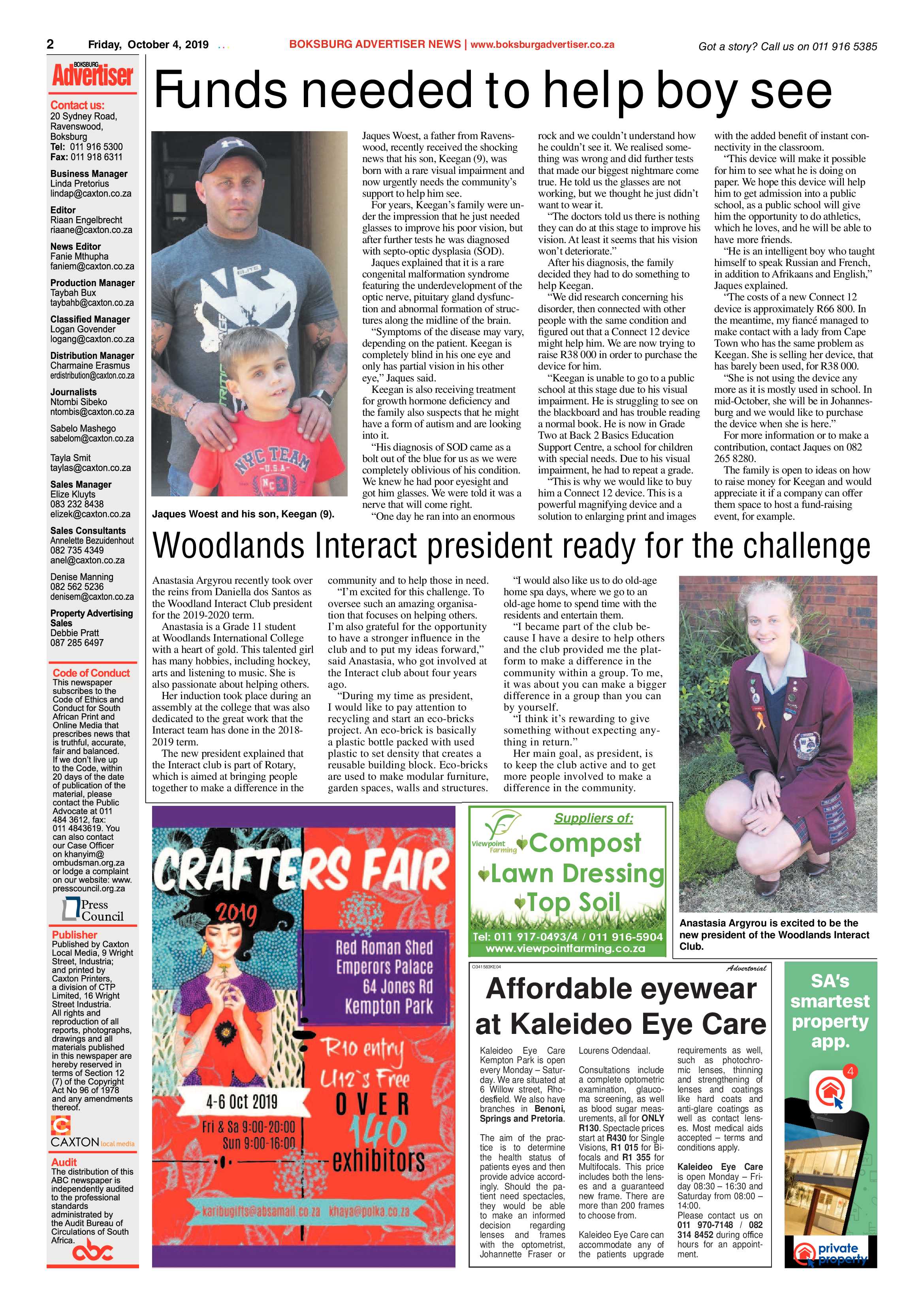 Boksburg Advertiser 1 October 2019 page 2