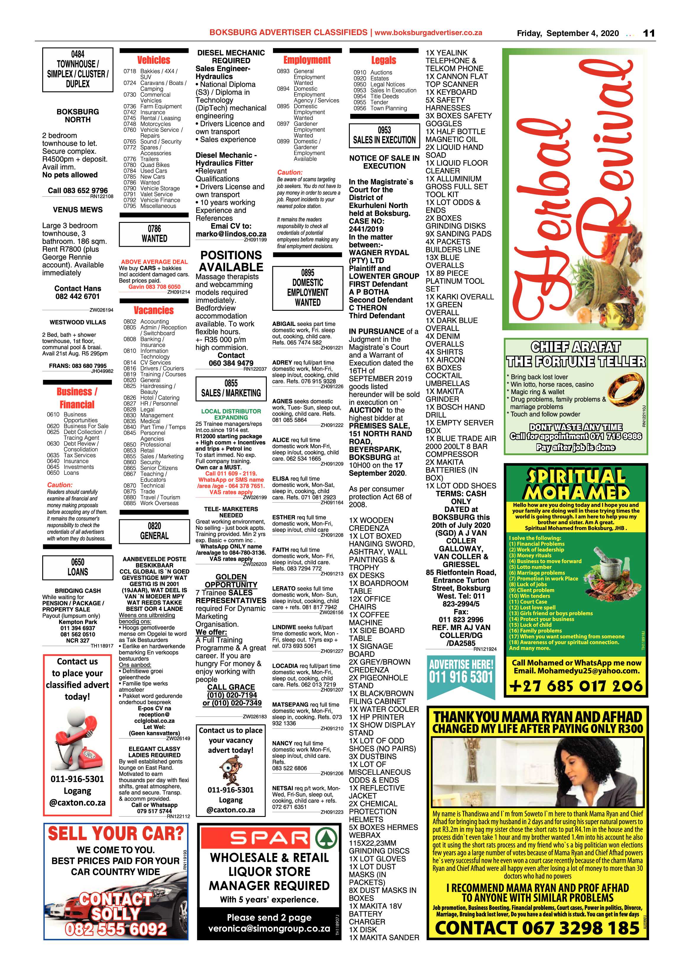 Boksburg Advertiser 1 September 2020 page 11