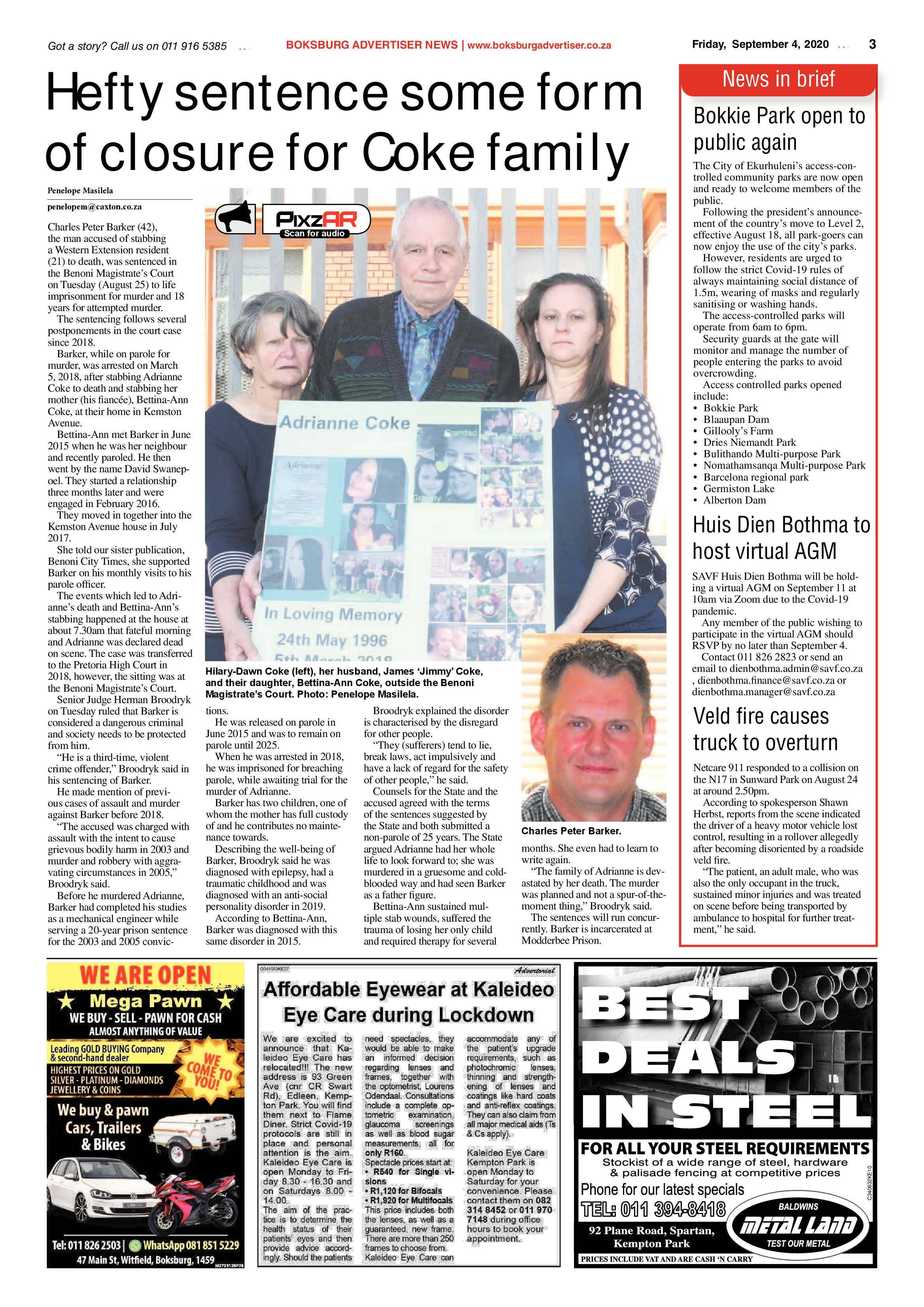 Boksburg Advertiser 1 September 2020 page 3