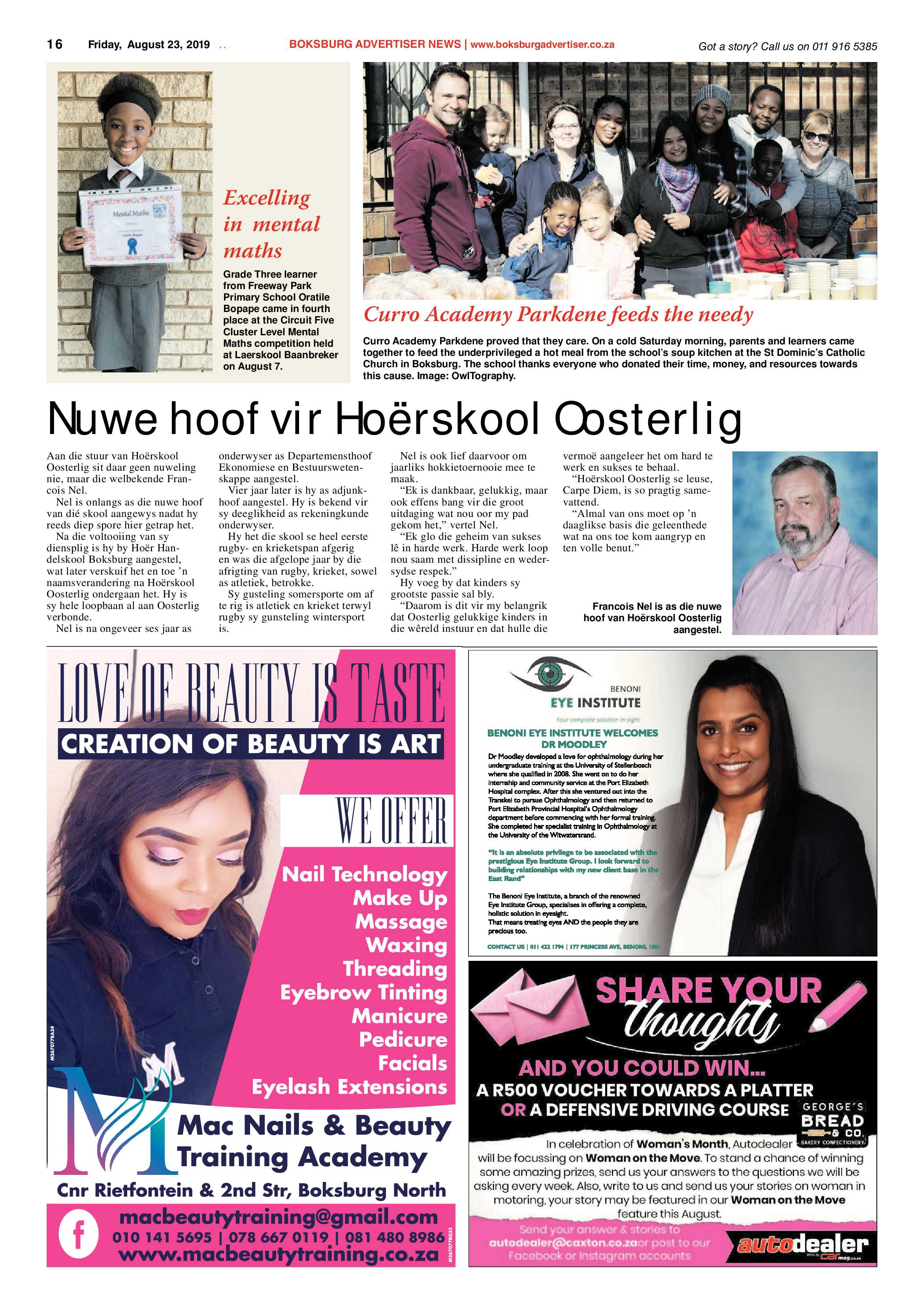 Boksburg Advertiser 20 August 2019 page 16
