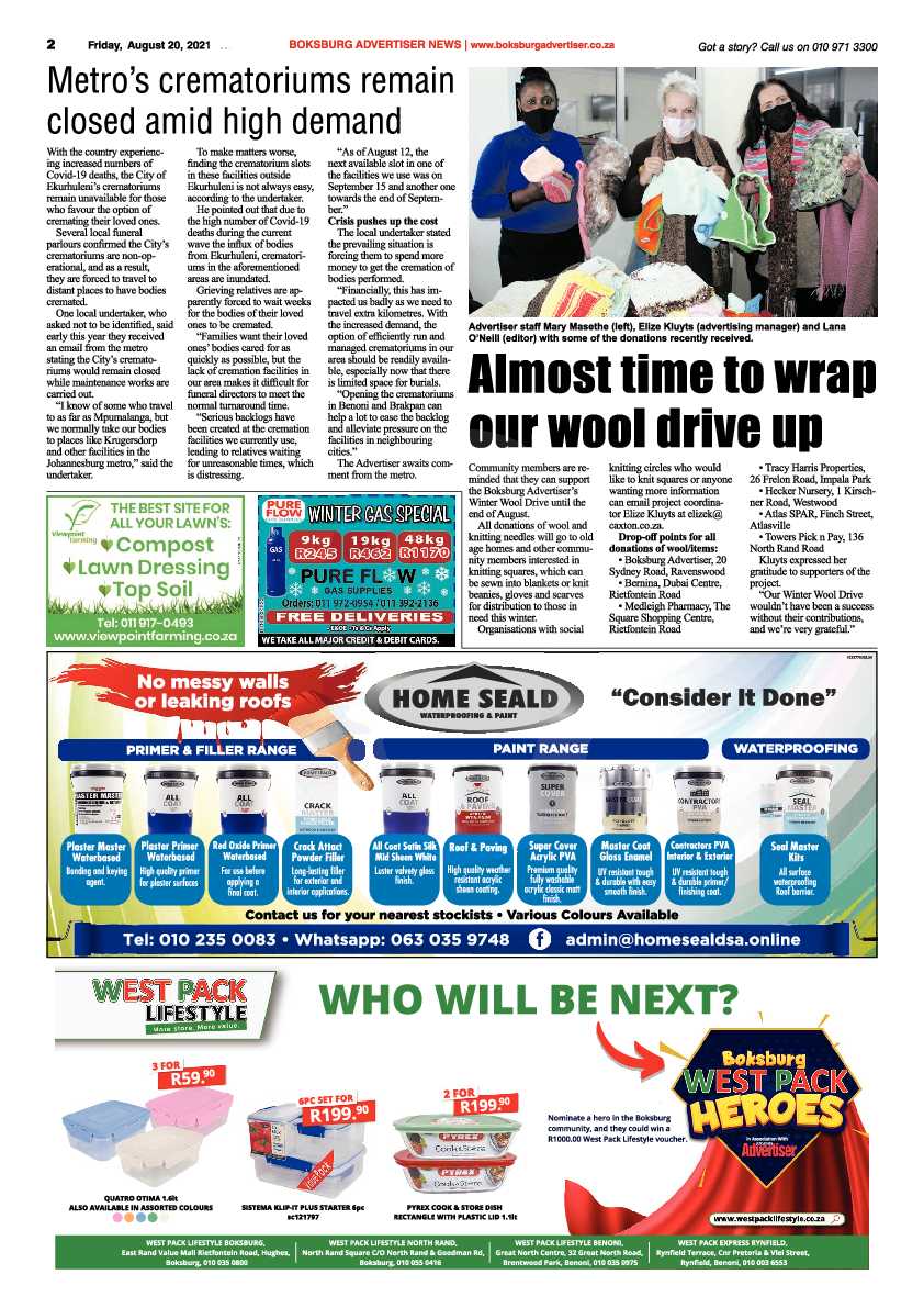 Boksburg Advertiser 20 August 2021 page 2