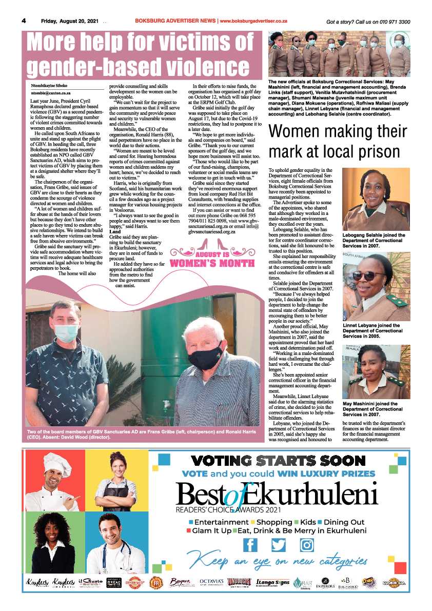 Boksburg Advertiser 20 August 2021 page 4