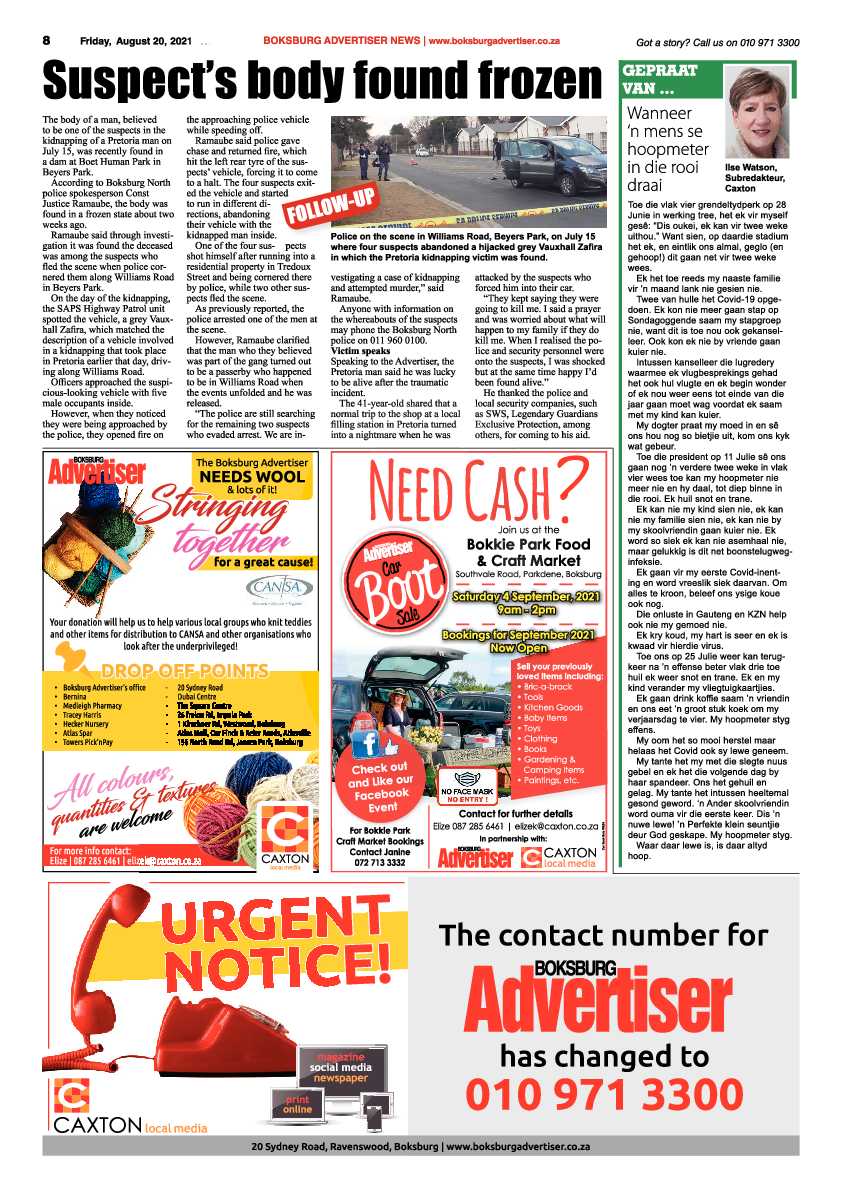 Boksburg Advertiser 20 August 2021 page 8