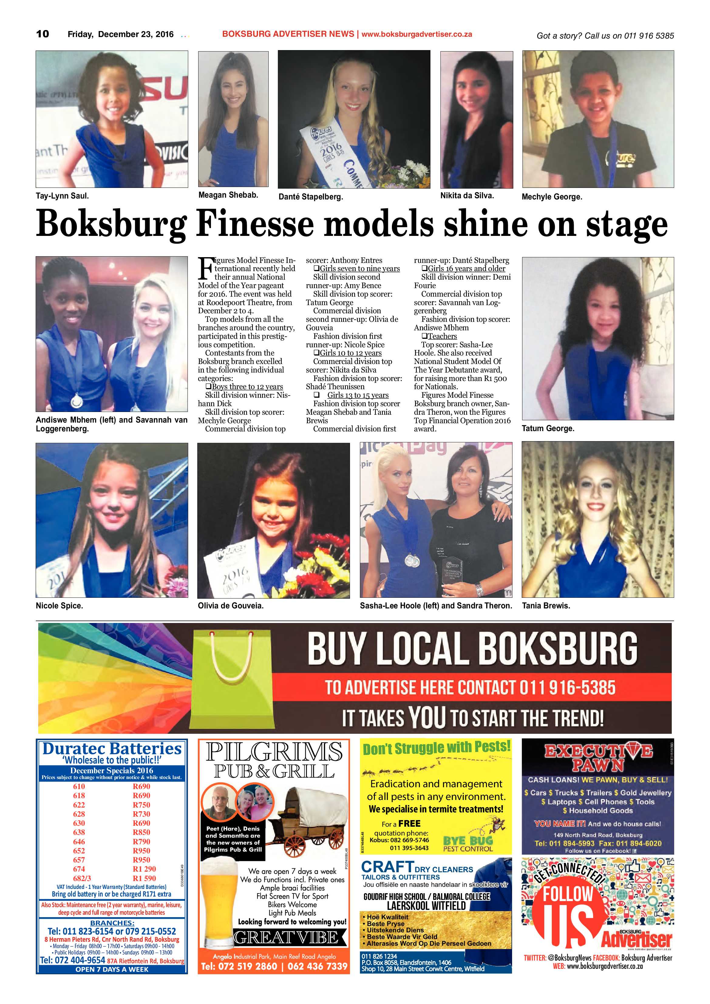 Boksburg Advertiser 20 December 2016 page 10