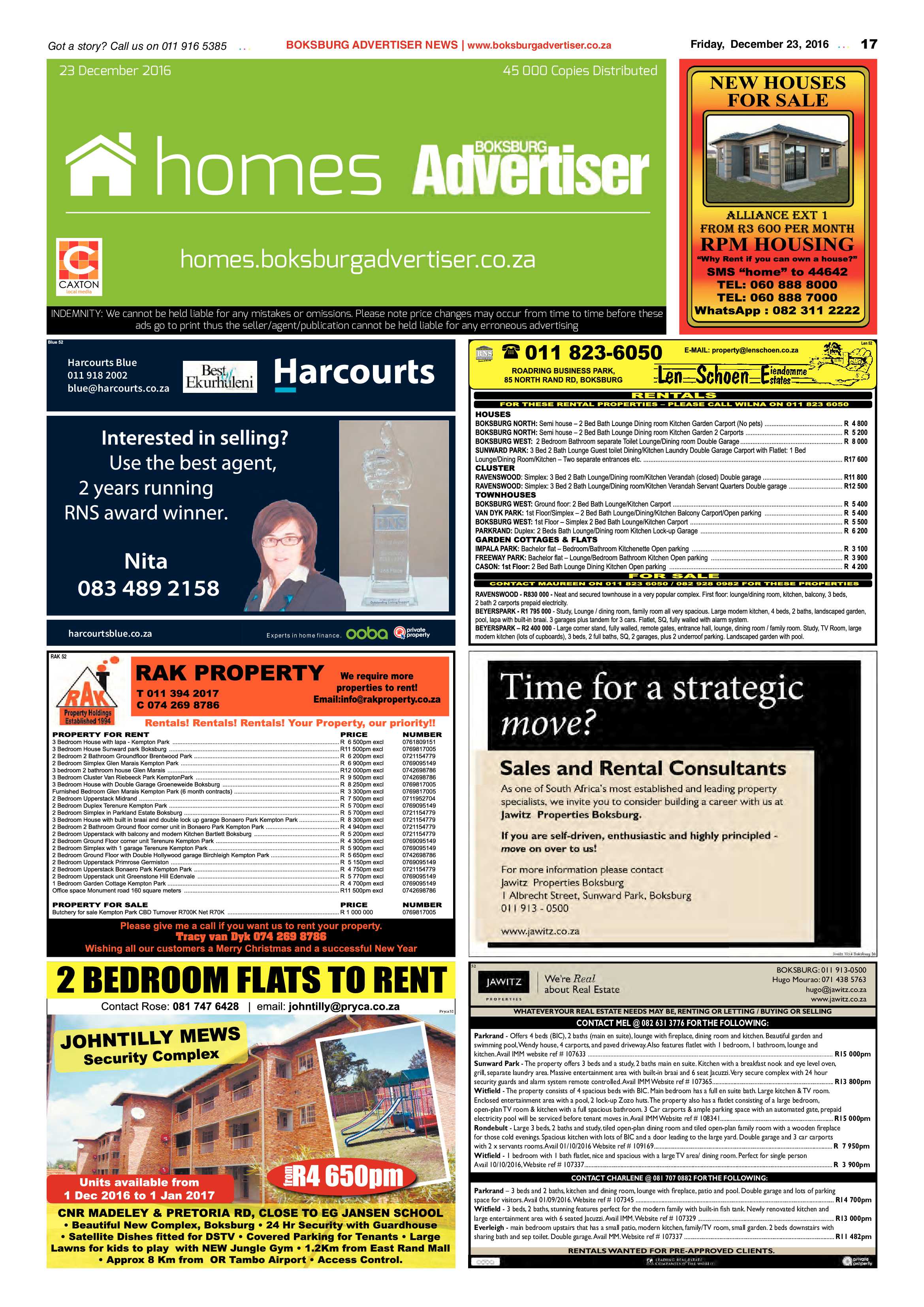 Boksburg Advertiser 20 December 2016 page 17