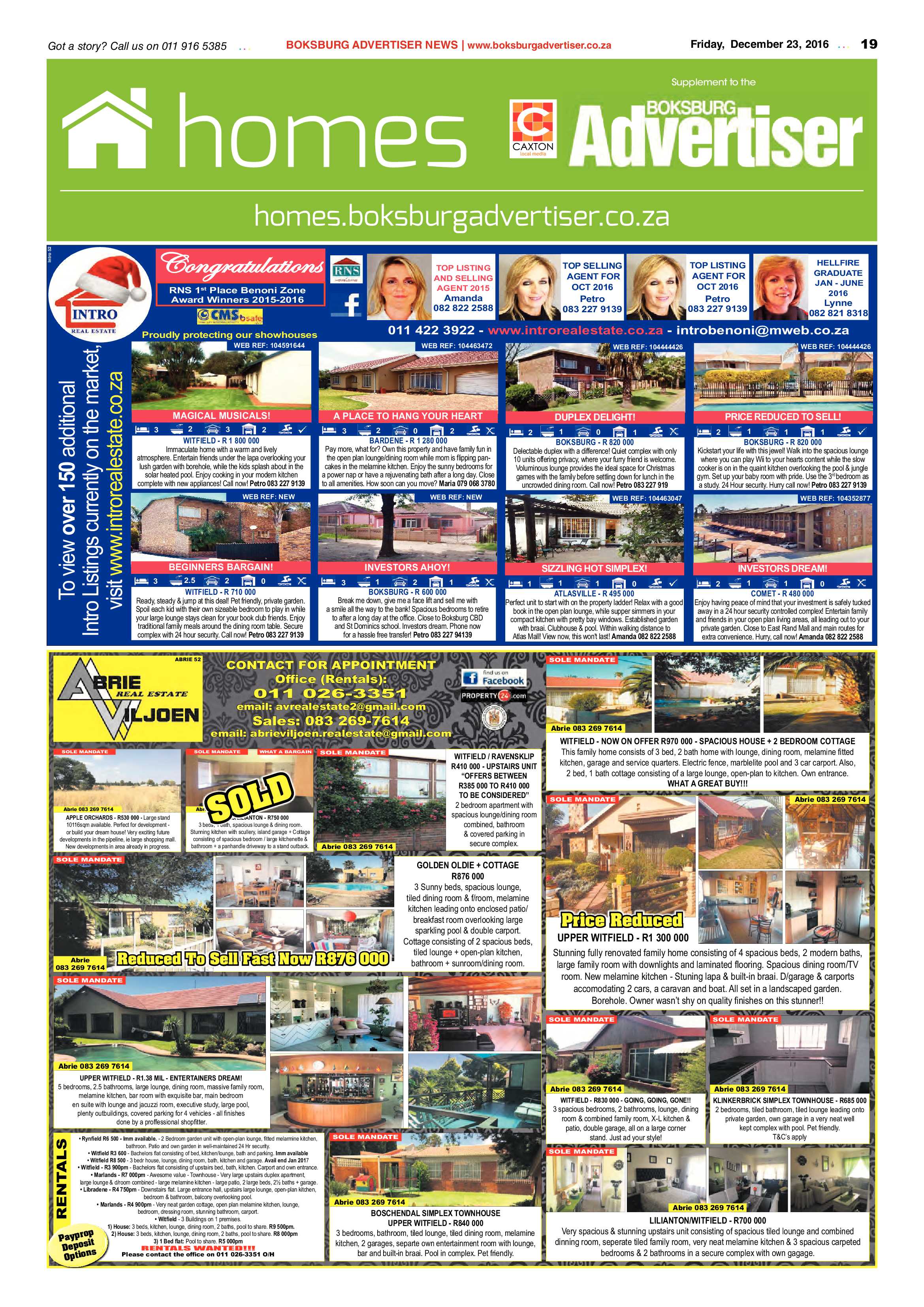 Boksburg Advertiser 20 December 2016 page 19