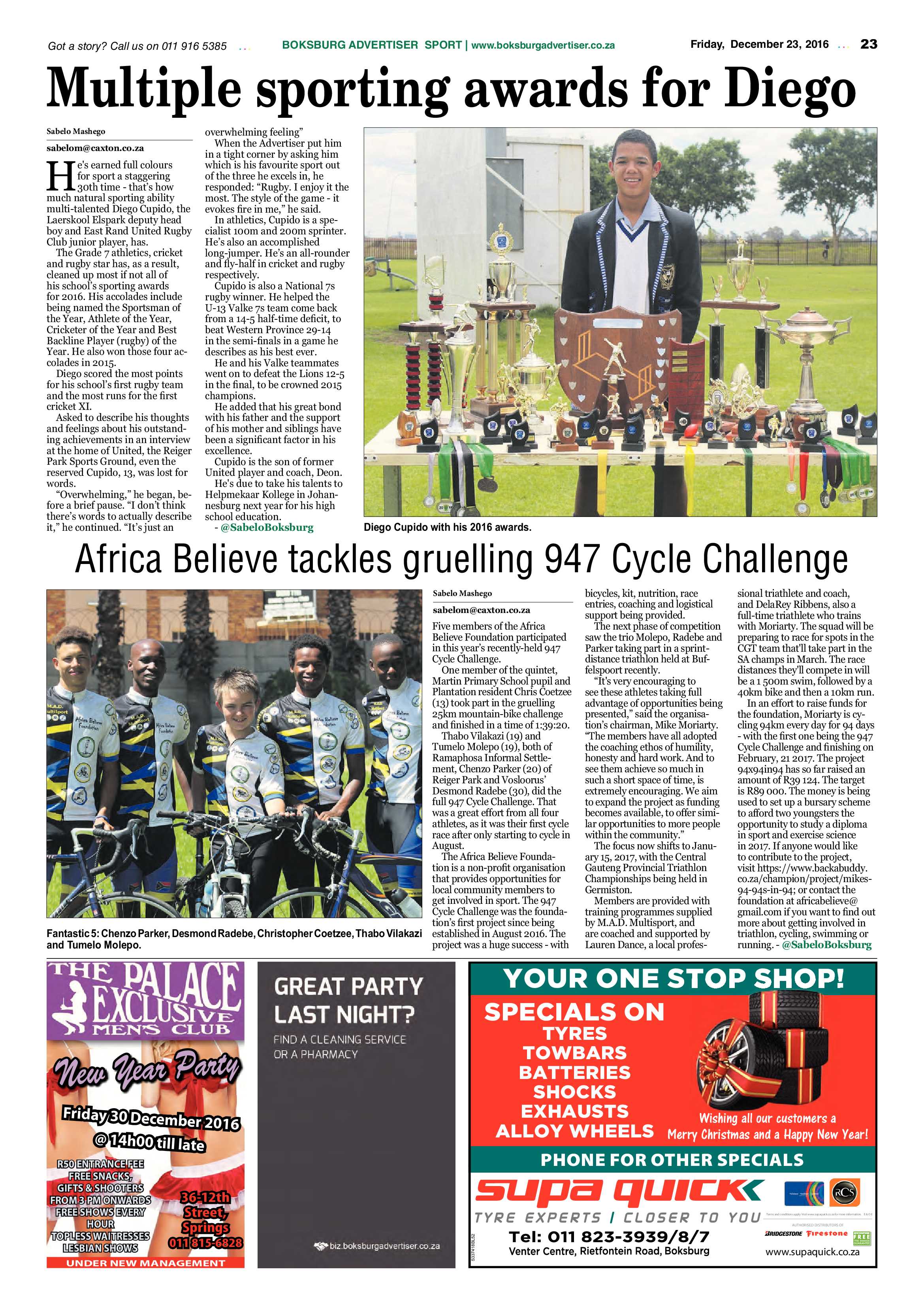 Boksburg Advertiser 20 December 2016 page 23
