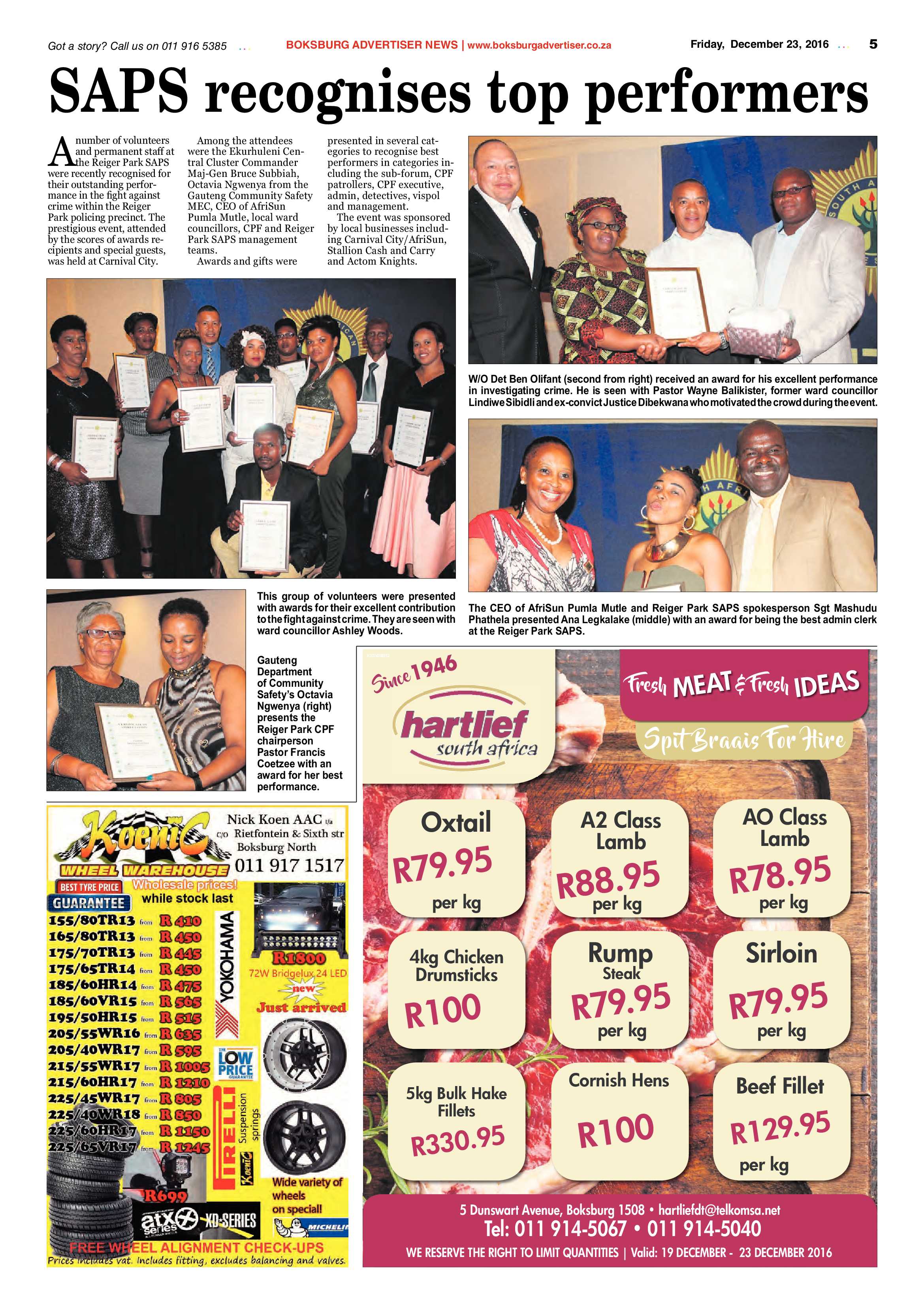 Boksburg Advertiser 20 December 2016 page 5