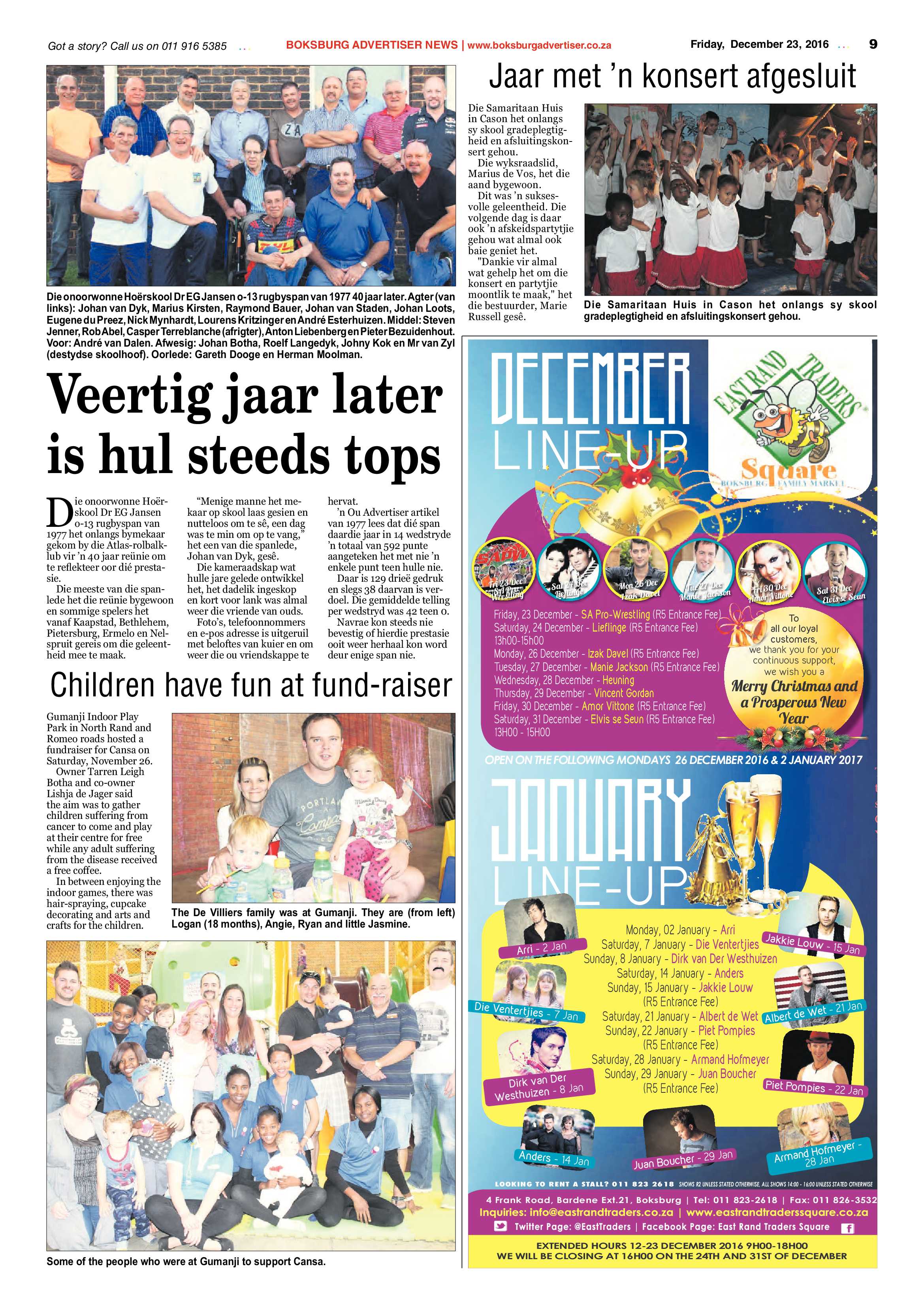 Boksburg Advertiser 20 December 2016 page 9