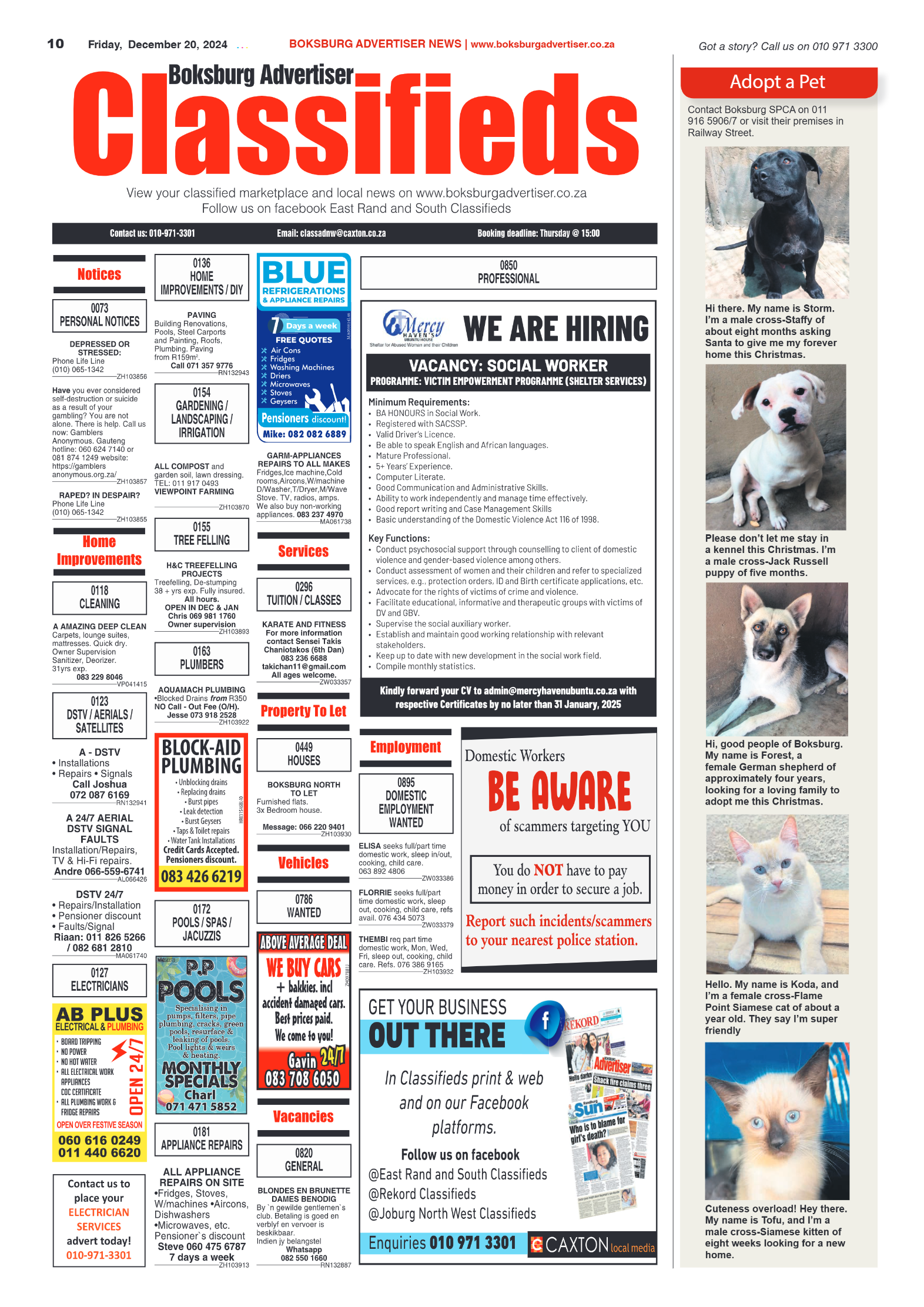 Boksburg Advertiser 20 December 2024 page 10