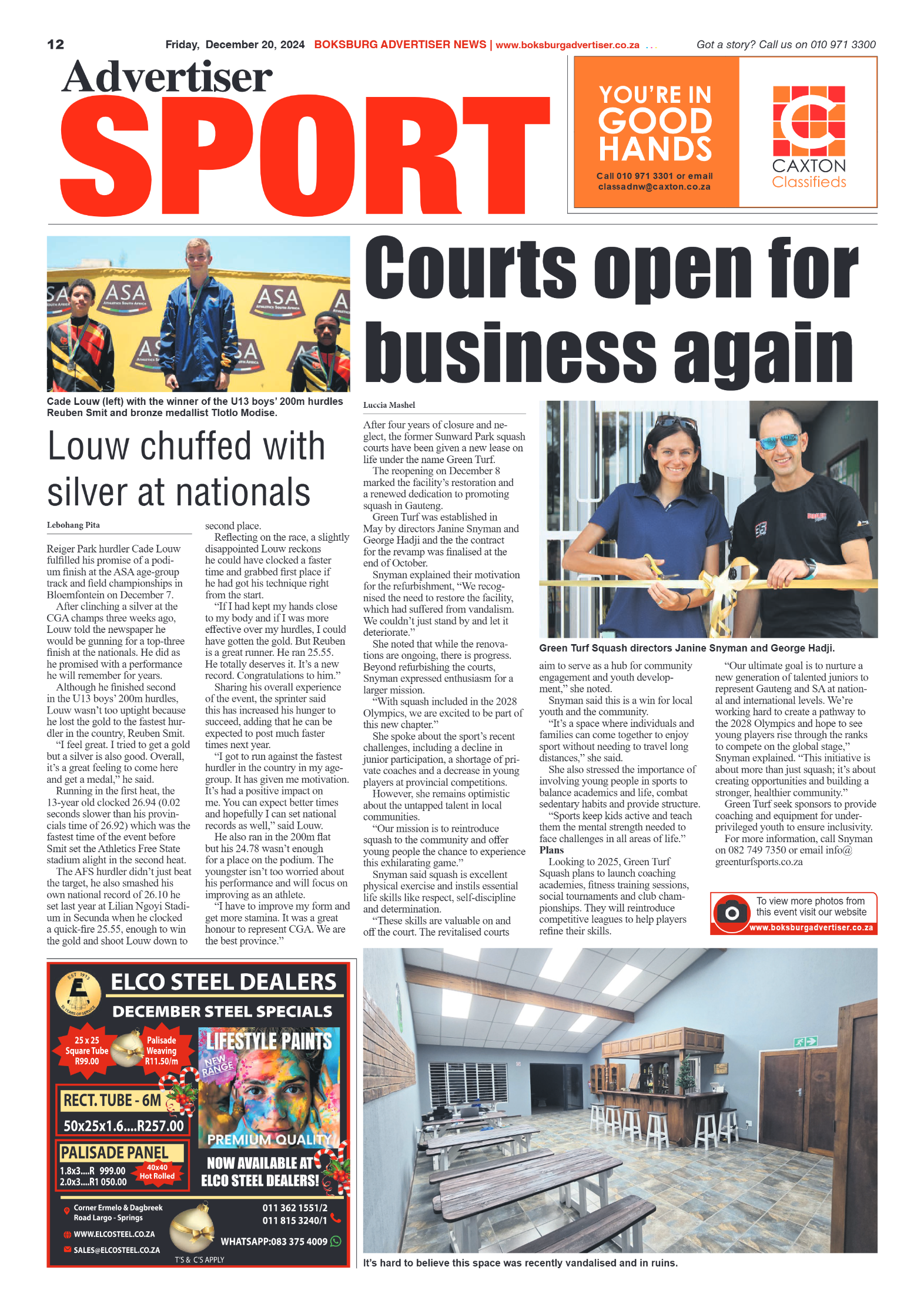 Boksburg Advertiser 20 December 2024 page 12