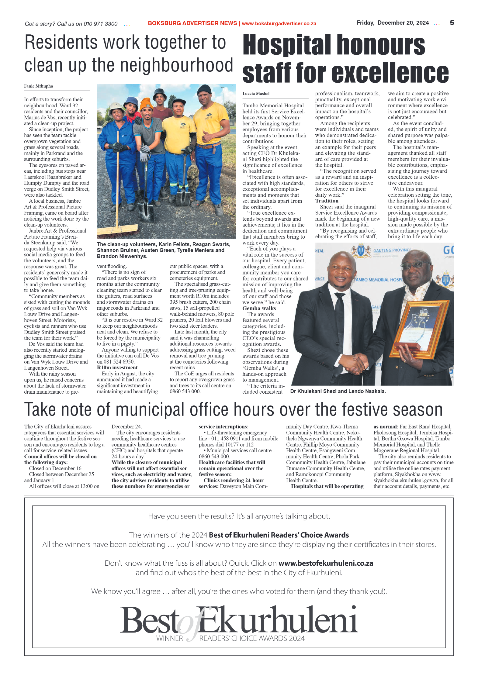 Boksburg Advertiser 20 December 2024 page 5