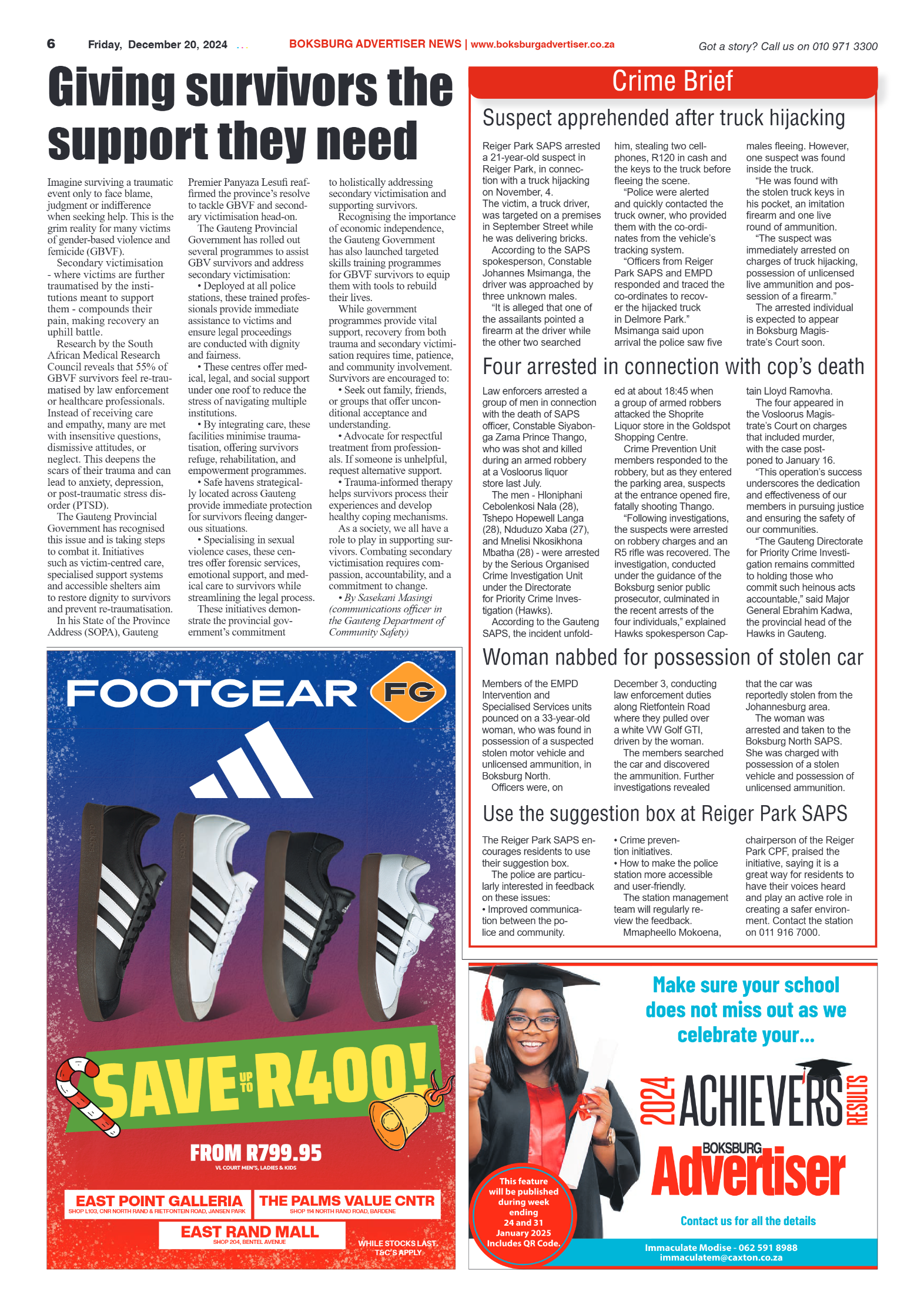 Boksburg Advertiser 20 December 2024 page 6