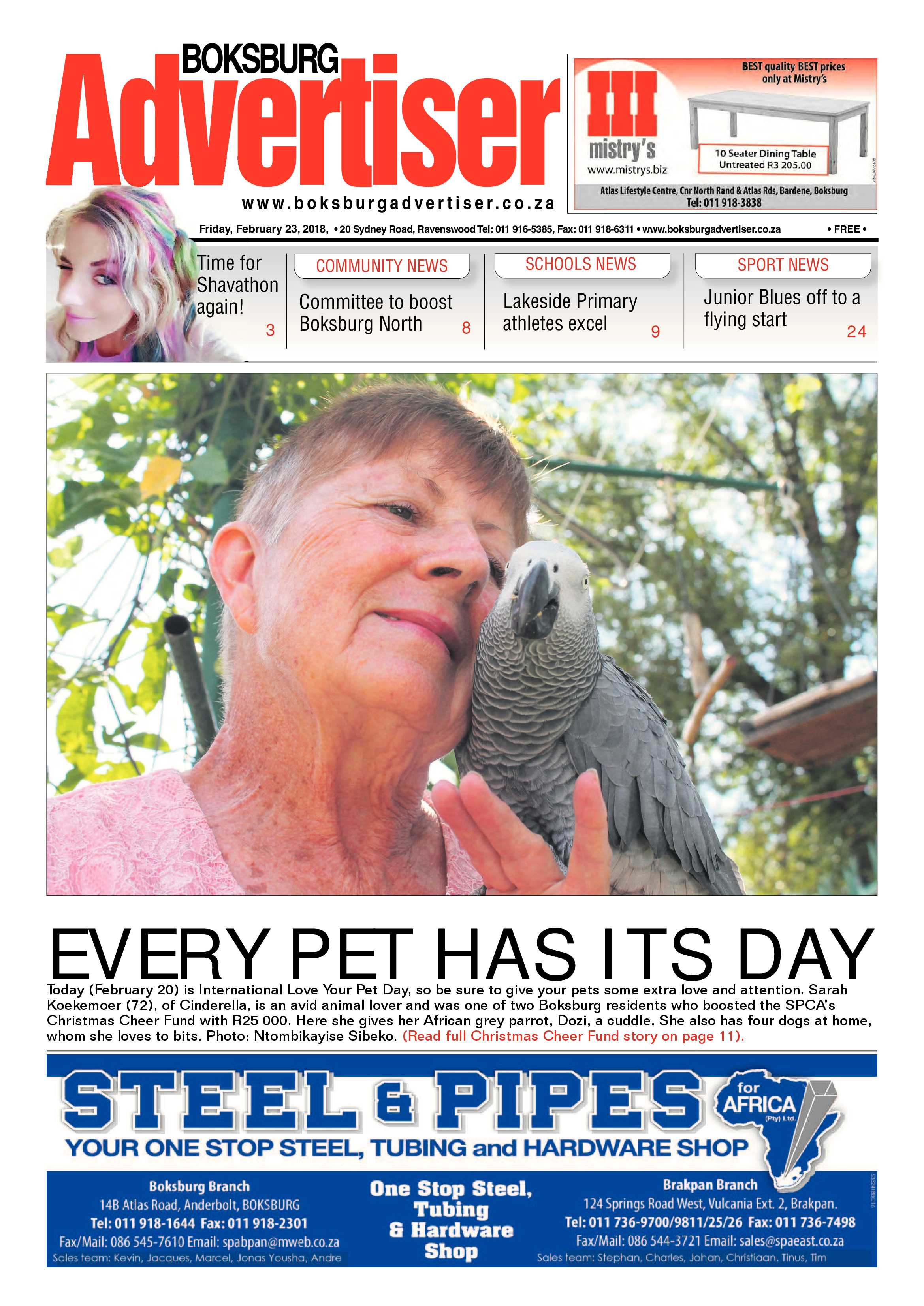Boksburg Advertiser 20 February 2018 page 1