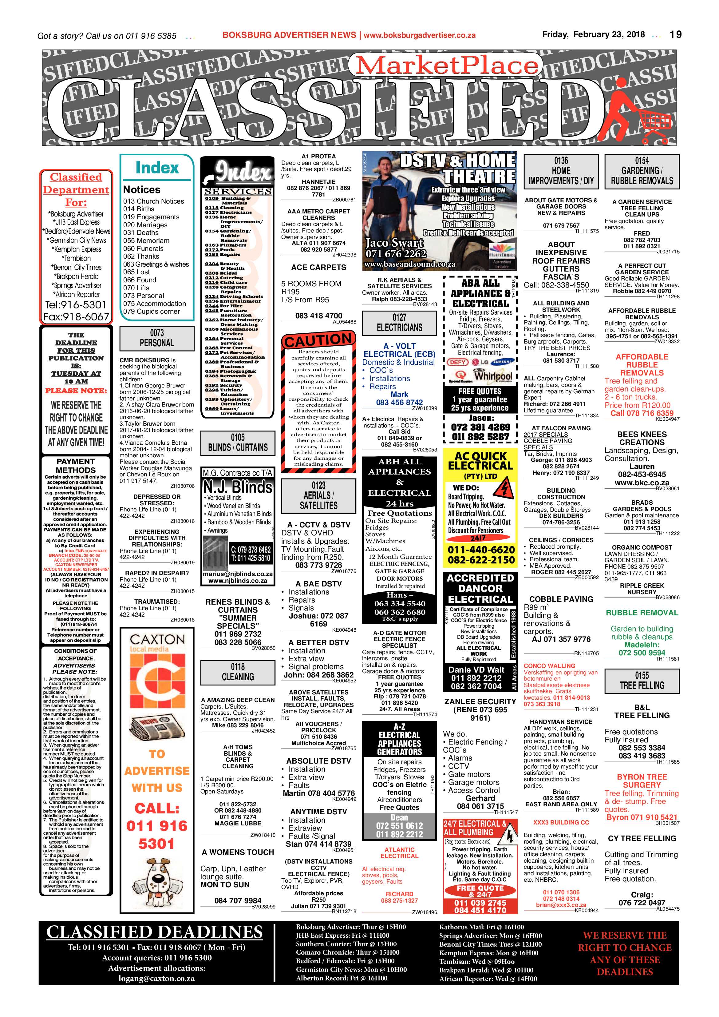 Boksburg Advertiser 20 February 2018 page 19