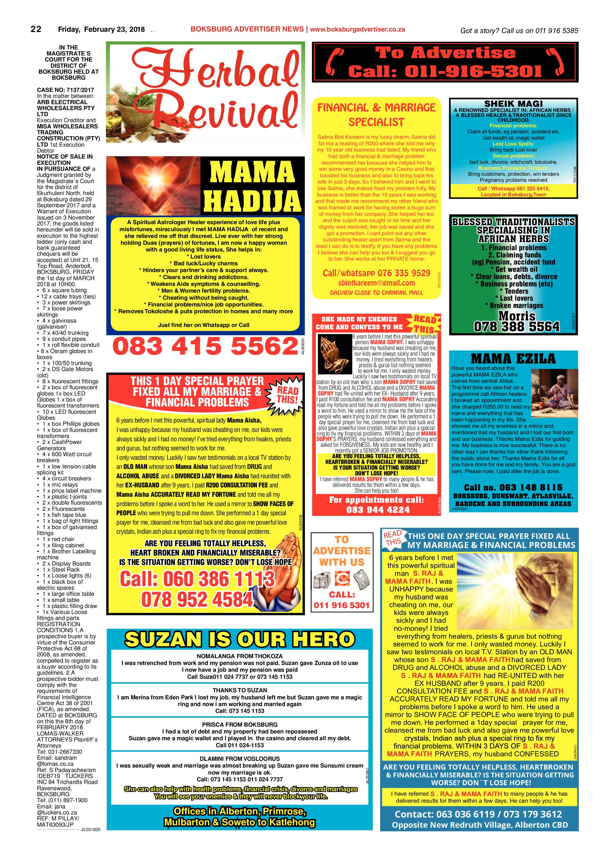 Boksburg Advertiser 20 February 2018 page 22