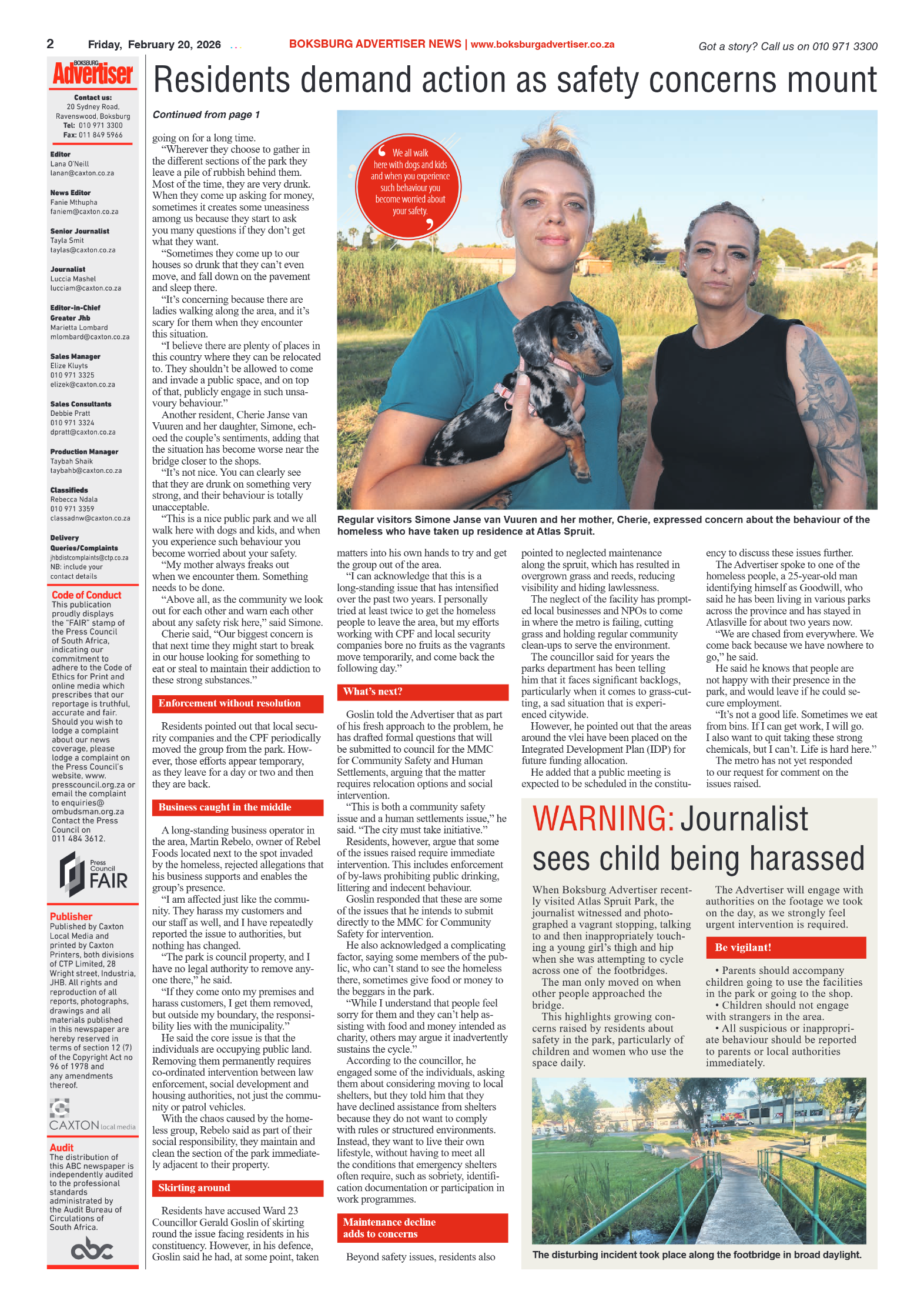 Boksburg Advertiser 20 February 2026 page 2