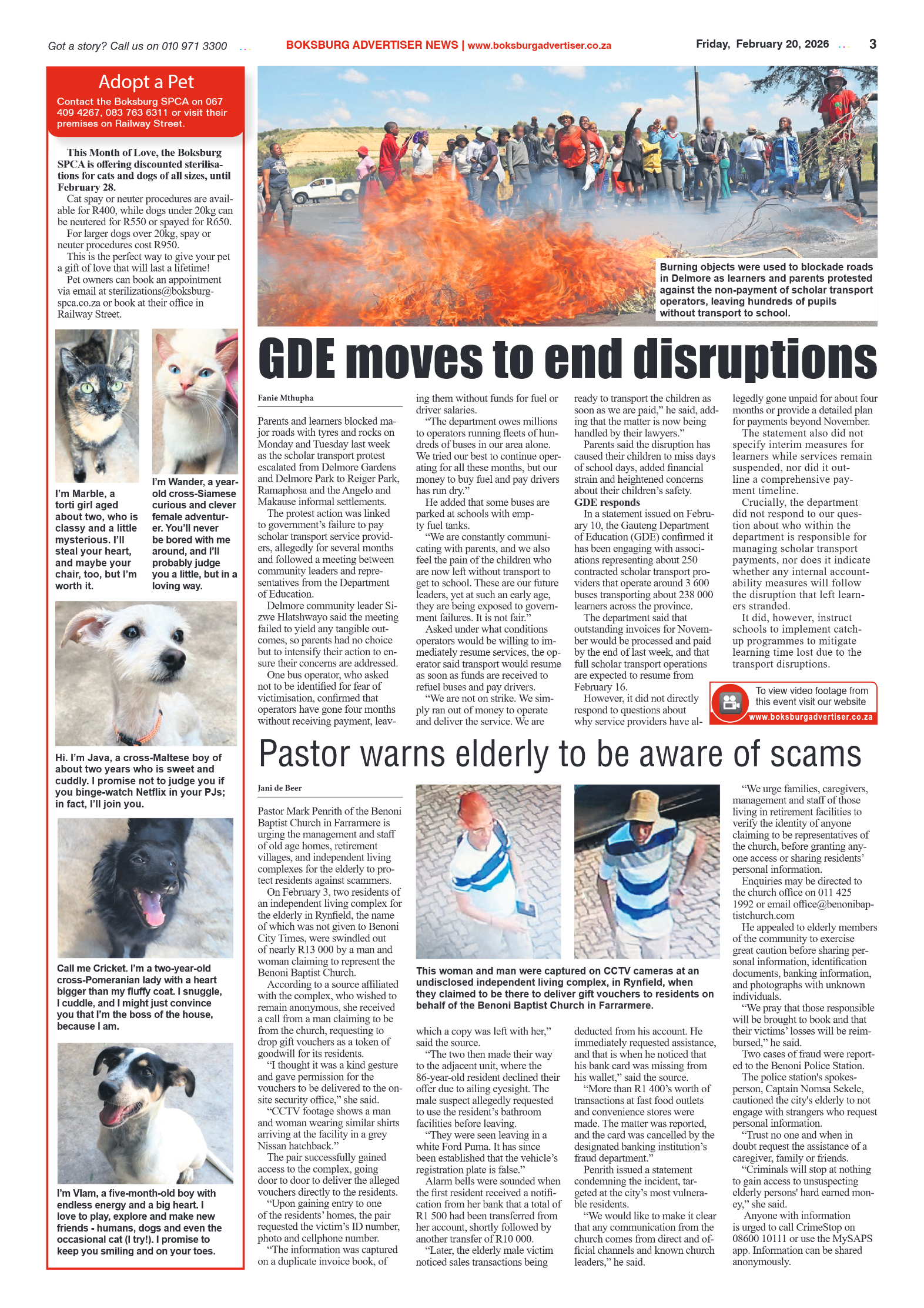 Boksburg Advertiser 20 February 2026 page 3