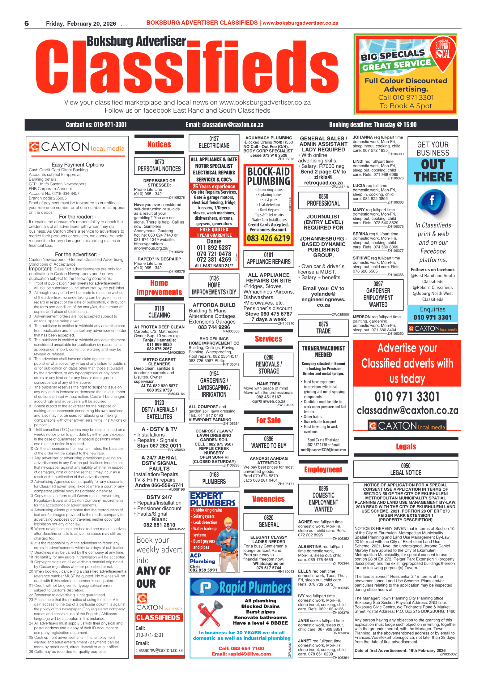 Boksburg Advertiser 20 February 2026 page 6