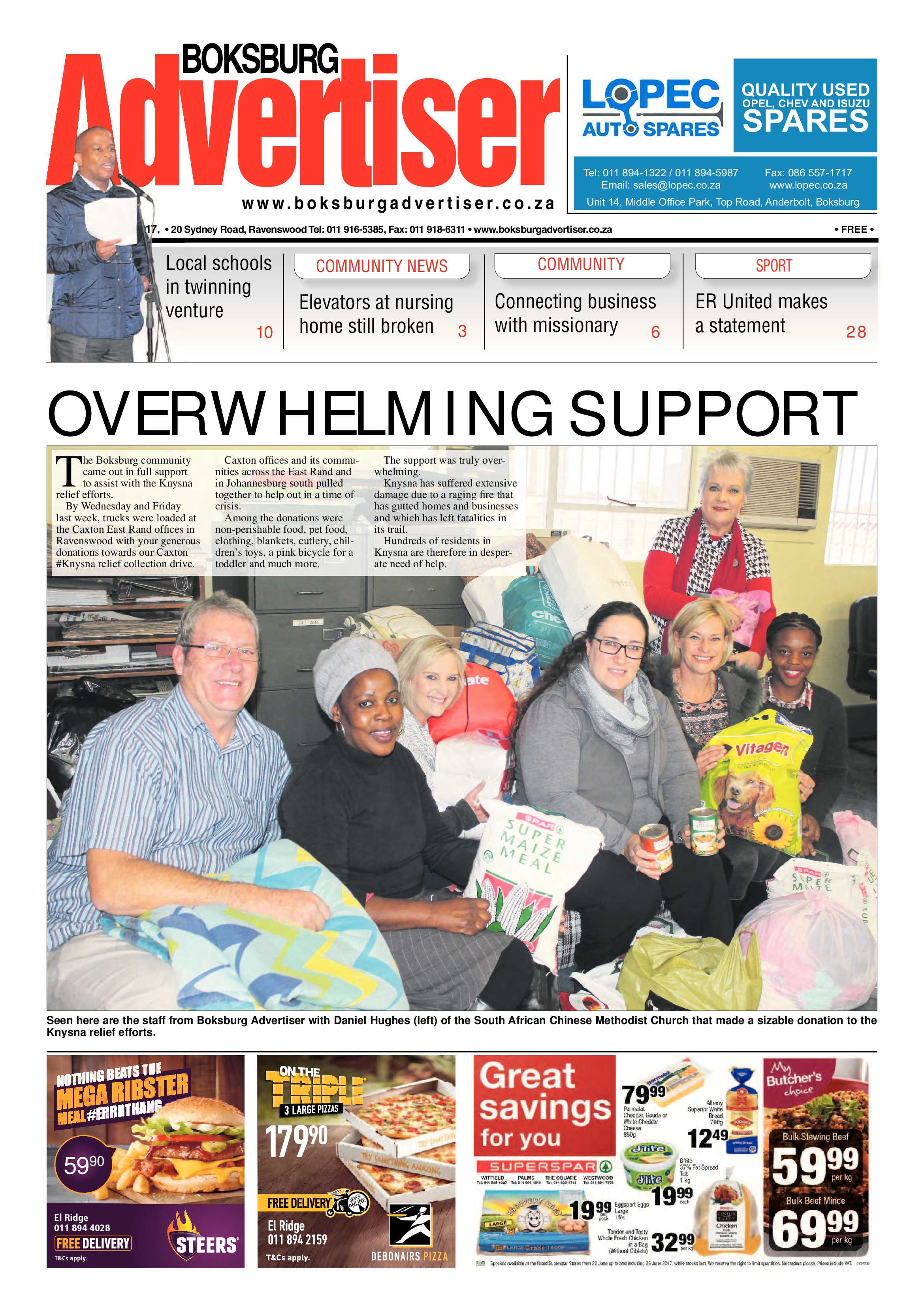 Boksburg Advertiser 20 June 2017 page 1