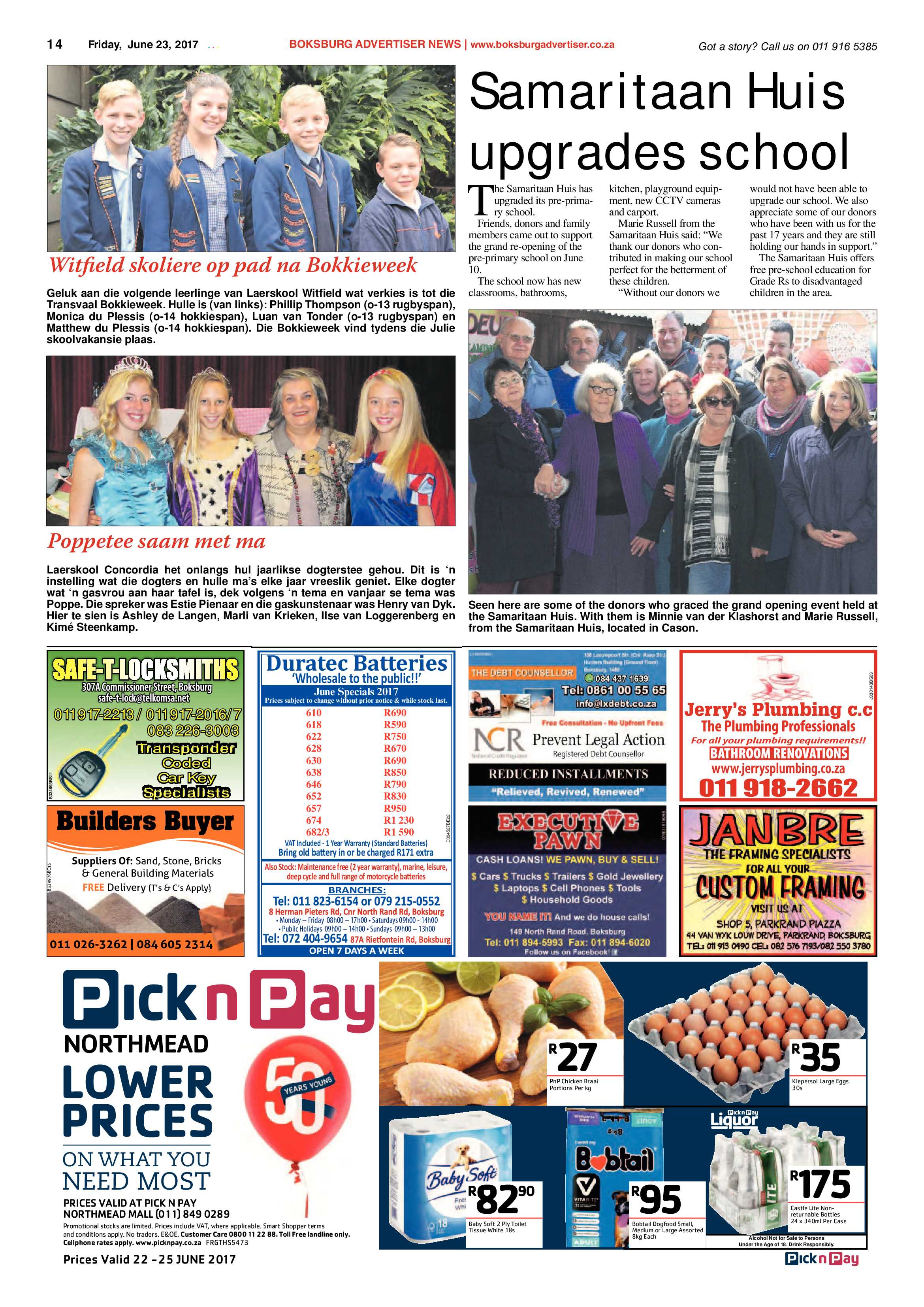 Boksburg Advertiser 20 June 2017 page 14