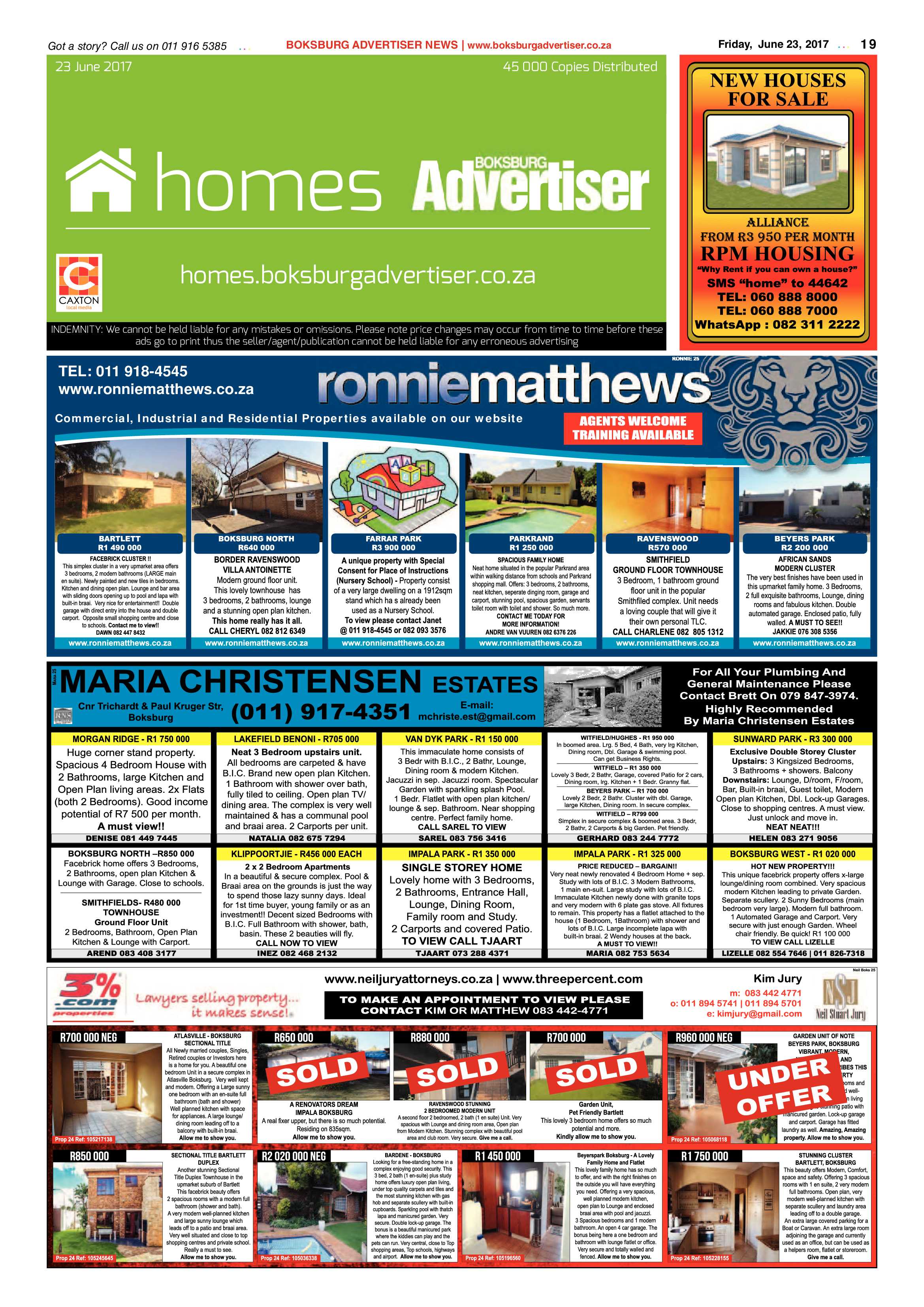 Boksburg Advertiser 20 June 2017 page 19