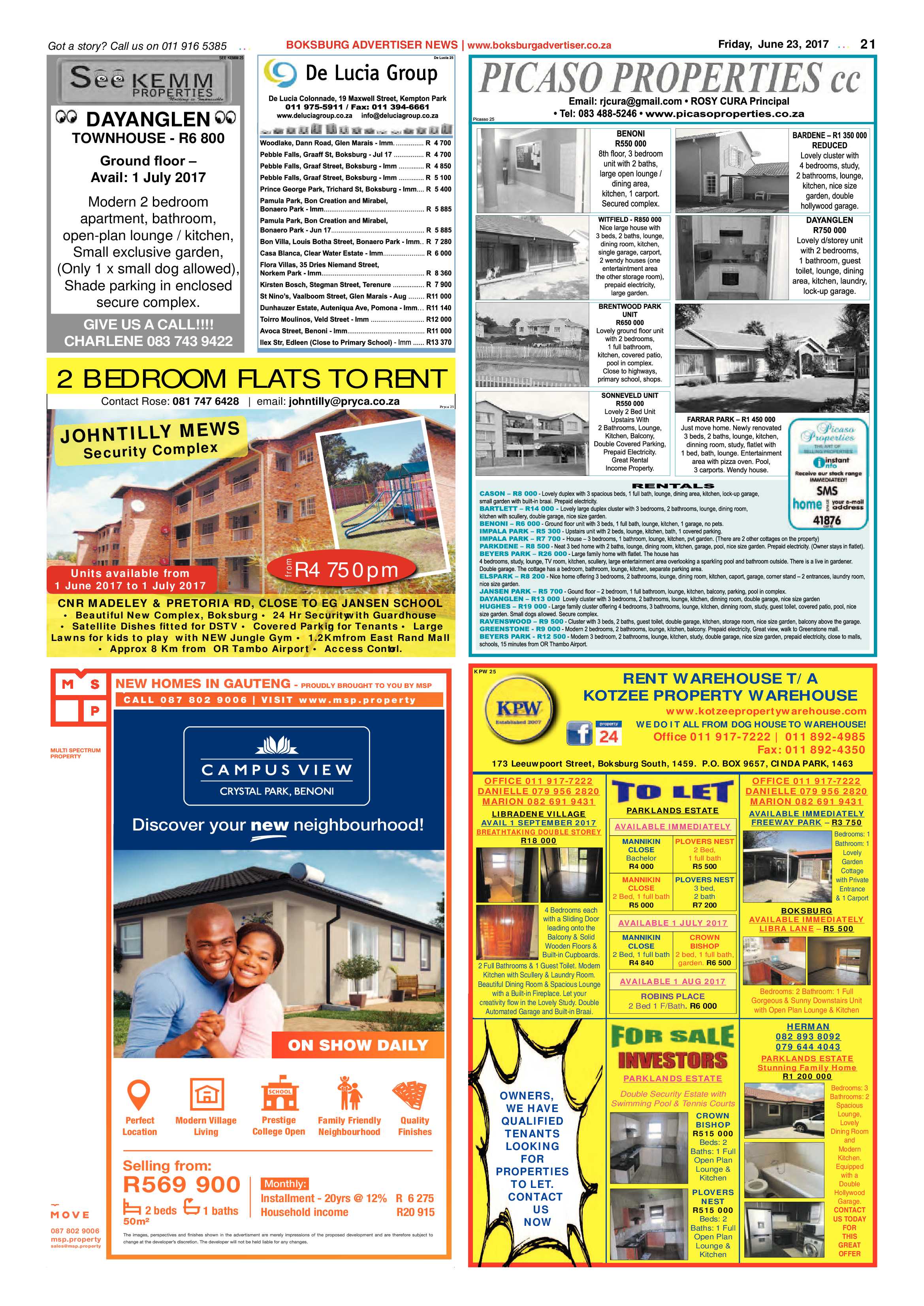 Boksburg Advertiser 20 June 2017 page 21