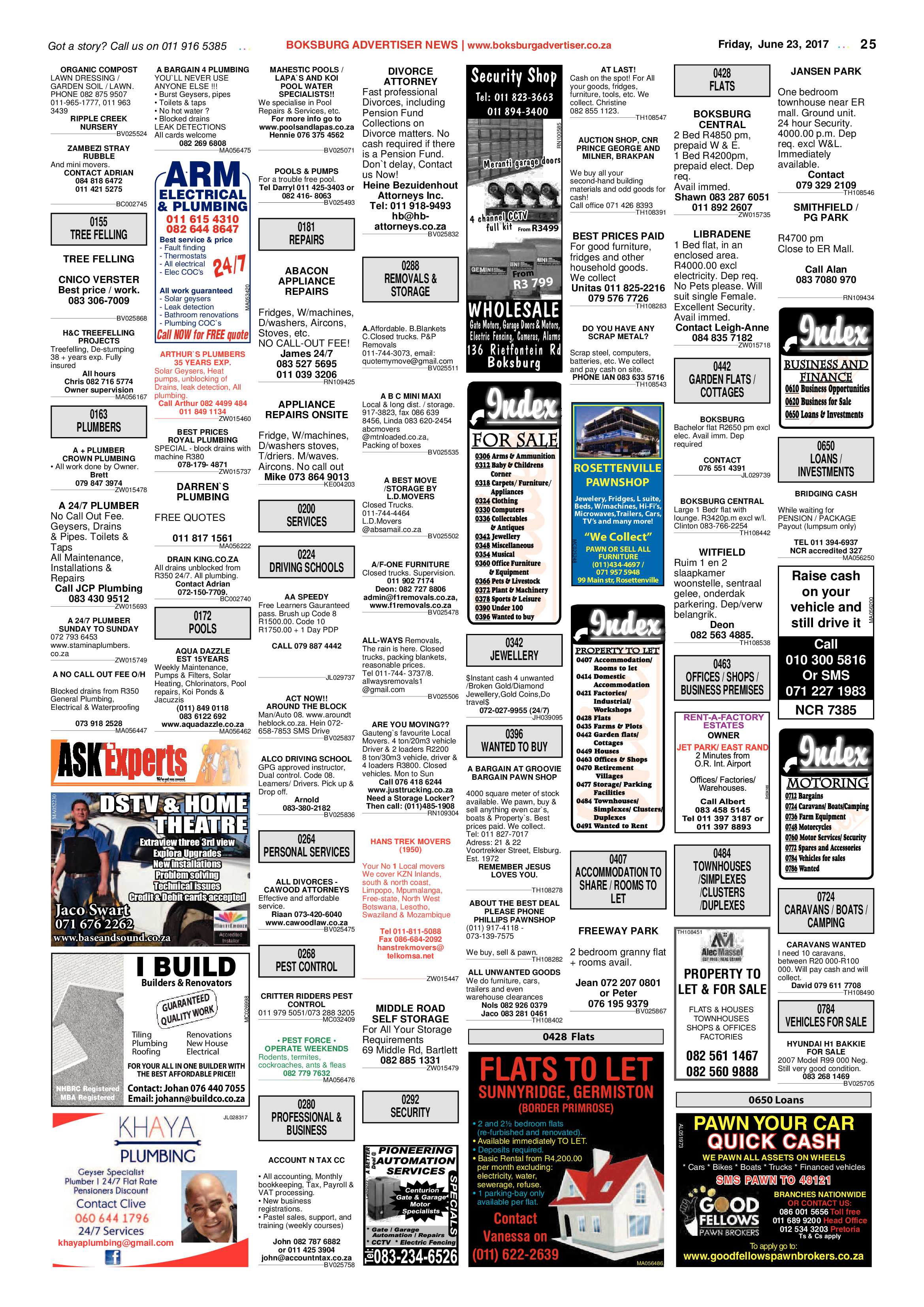 Boksburg Advertiser 20 June 2017 page 25